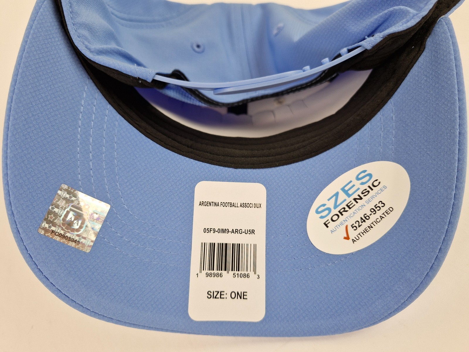 Lionel Messi Argentina cap AFA Hand Signed W/COA with base Free shipping