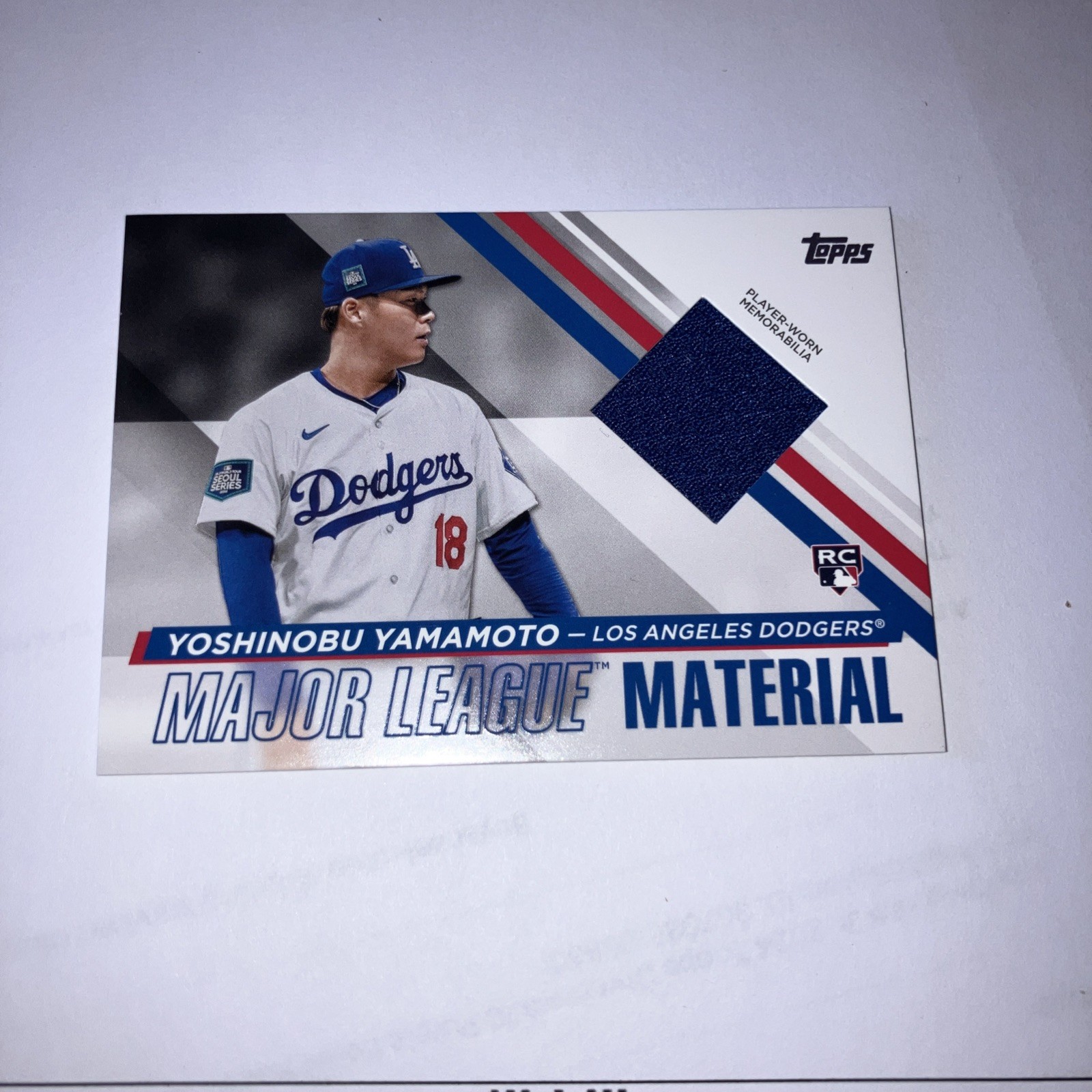 🔥2024 Topps Update Series – Major League Material Yoshinobu Yamamoto (RC) Patch