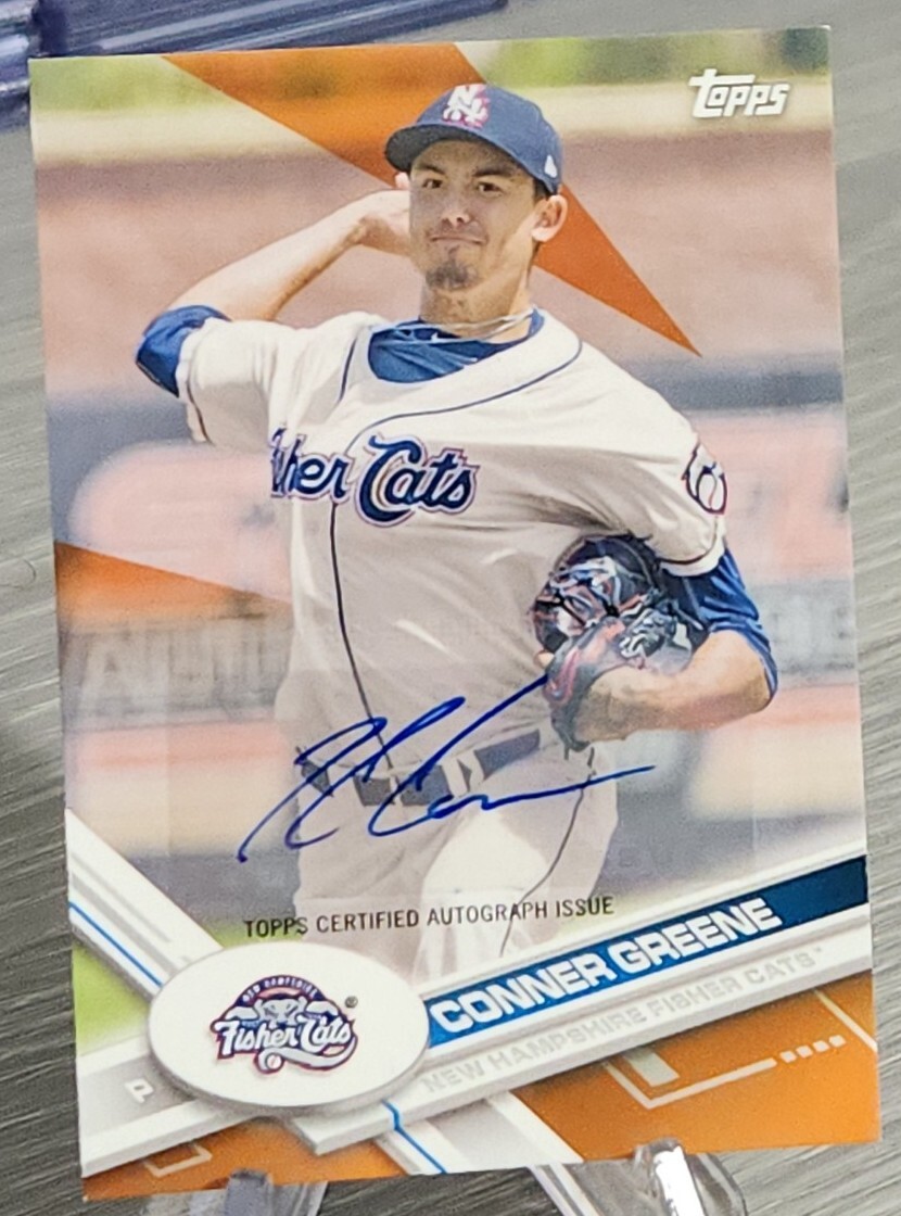 Conner Greene 2017 Topps Pro Debut Orange Autograph /25 #7 Toronto Blue Jays