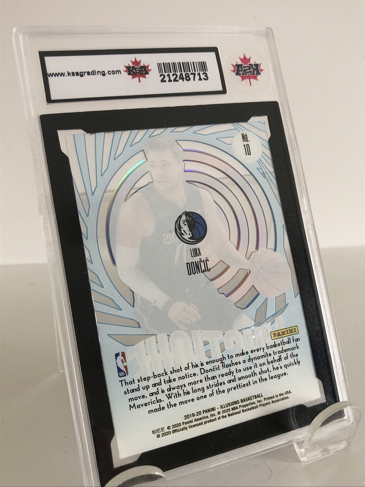 Luka Doncic 2019-2020 Illusions Mystique Blue Acetate SP KSA 9 Transparent Rare
