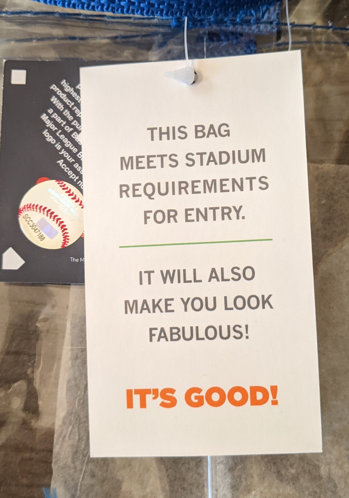 Los Angeles Dodgers Logo Clear Stadium Security Friendly Tote Bag with Handles