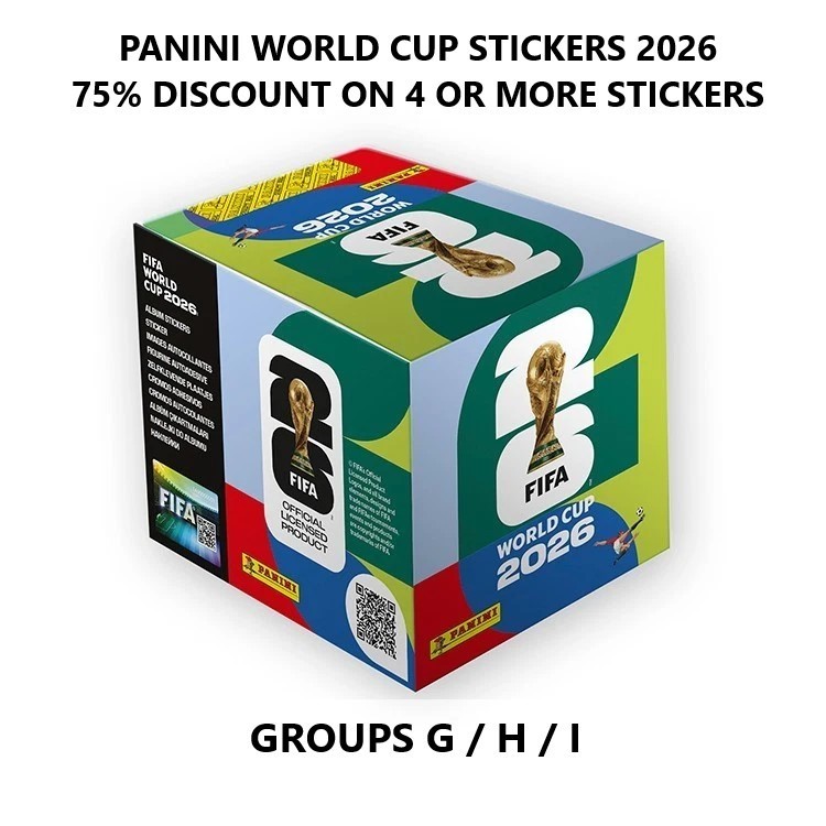 Panini World Cup 2026 Football Stickers – Group G, H, I – 75% DISCOUNT