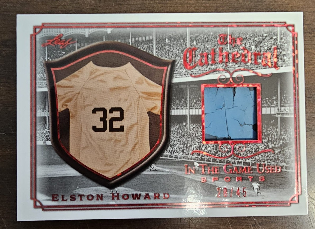 2022 Leaf The Cathedral Stadium Seat Relic Elston Howard 28/45 #TC-08 see pics