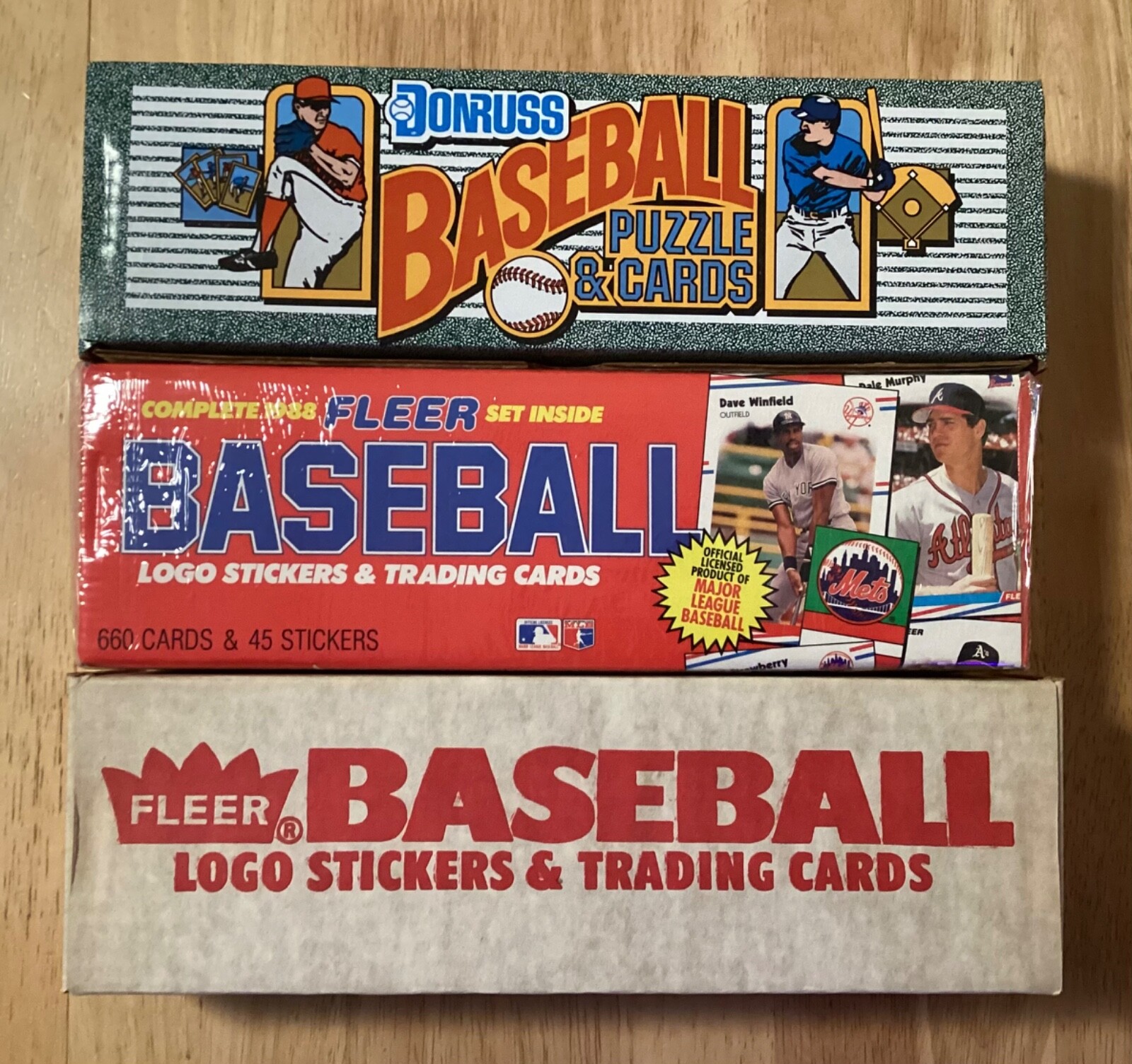1988 FLEER, 1989 FLEER & 1990 DONRUSS FACTORY BASEBALL SETS