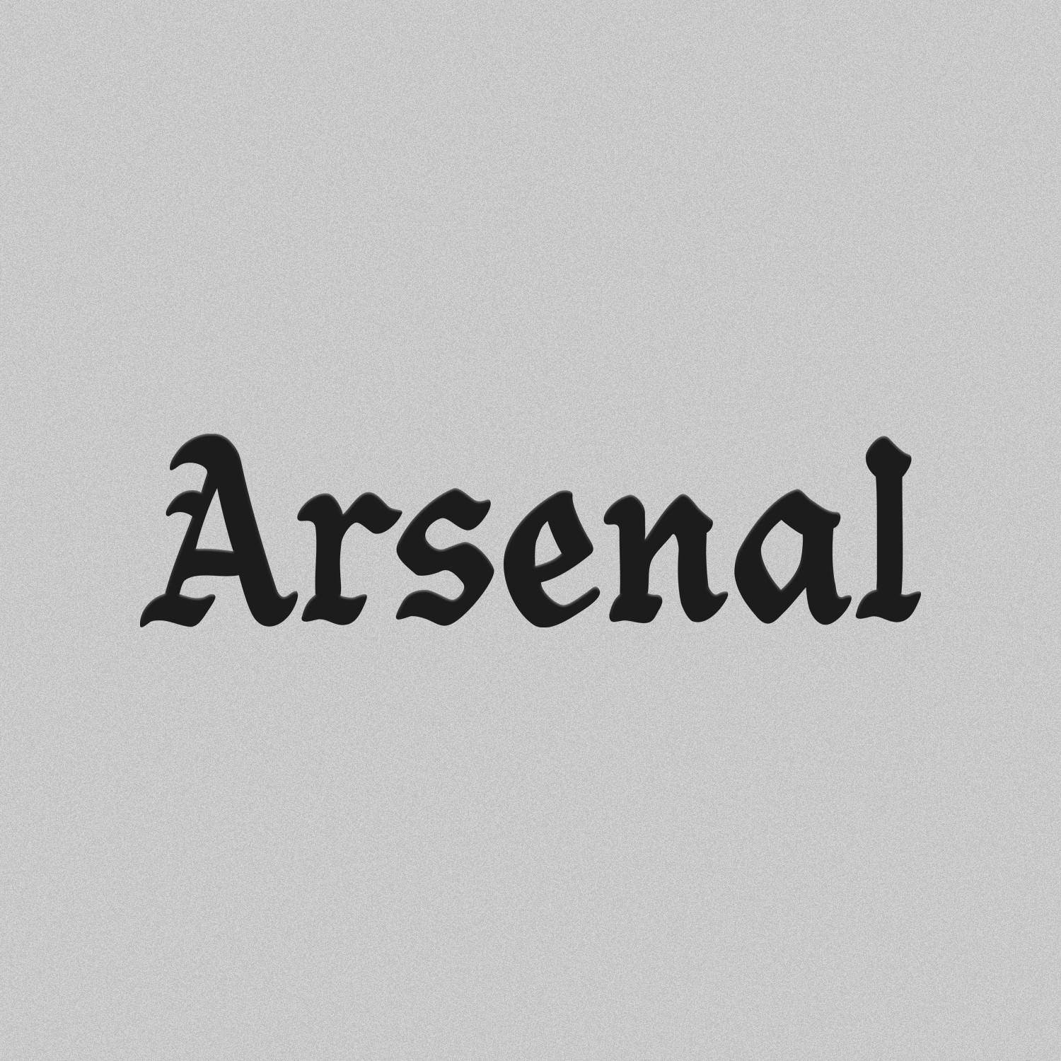 Arsenal Football Club Text Gothic Logo Vintage Old School Decal Sticker