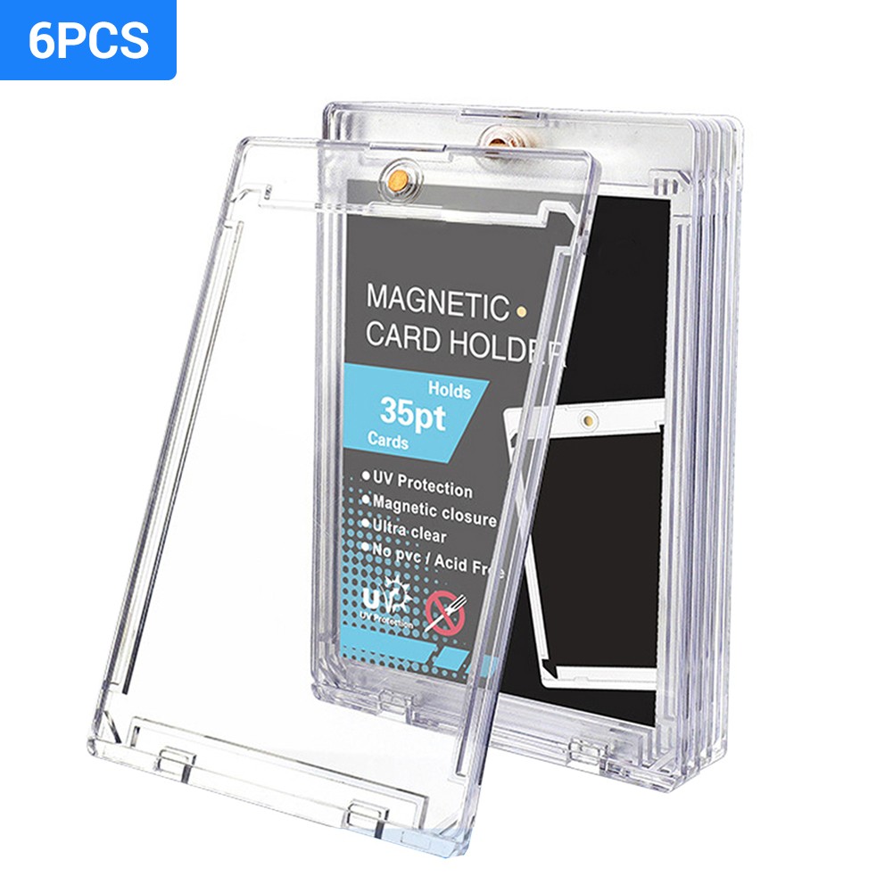 6-1000PCS Magnetic Trading Sports Card Holders 35pt One-Touch Hard UV Protection