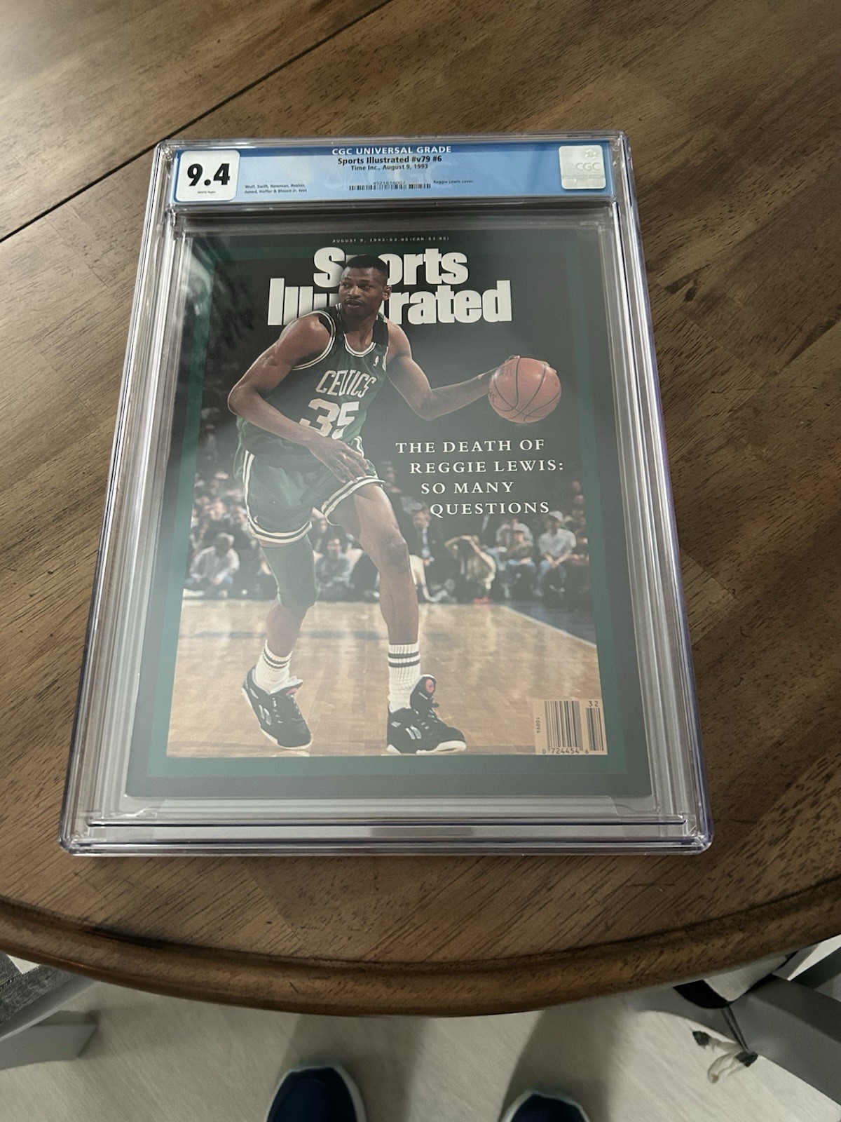 1993 Time Inc. Sports Illustrated #v79 #6 Reggie Lewis CGC 9.4 WHITE Pages