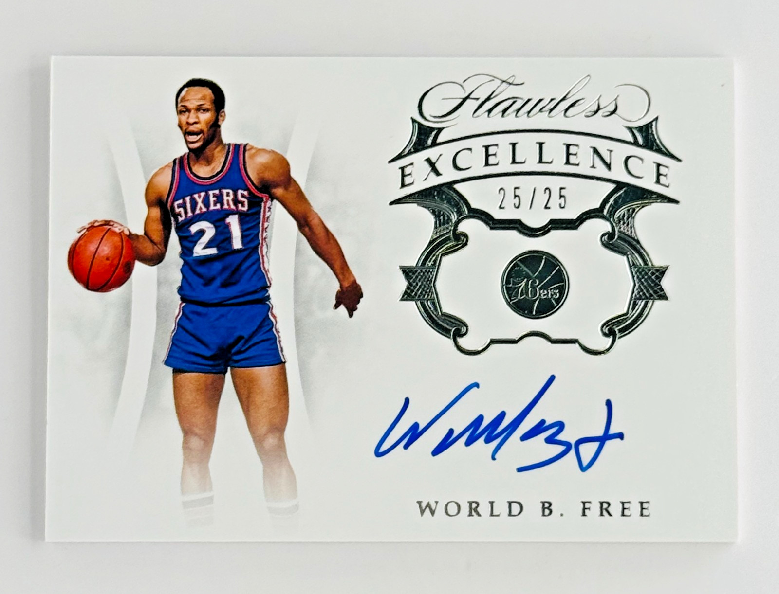 2018 Panini Flawless World B. Free Flawless Excellence Silver Auto /25 76ers