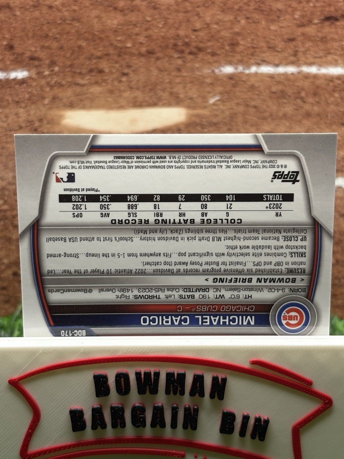 2023 Bowman Draft – Chrome Michael Carico #BDC-170 (RC)