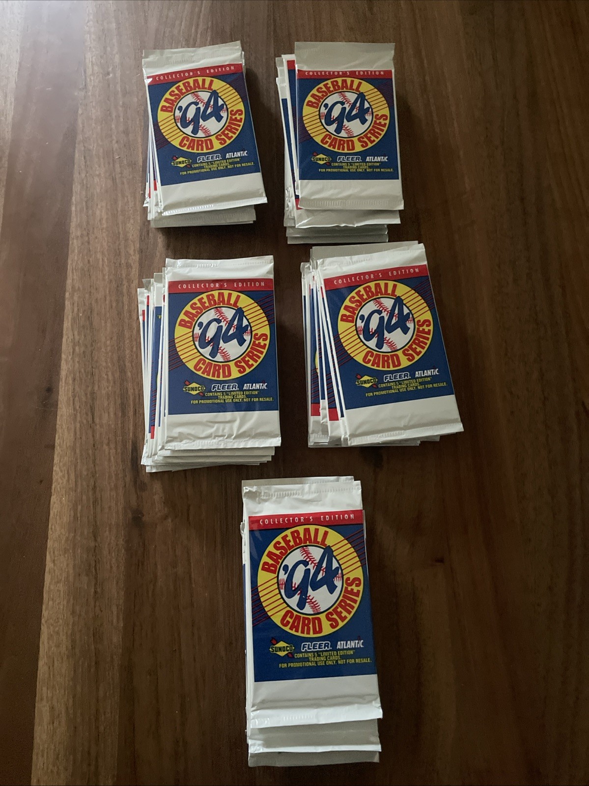 1994 Fleer Atlantic Sunoco Baseball Card Series Unopened Promo Packs Lot 50