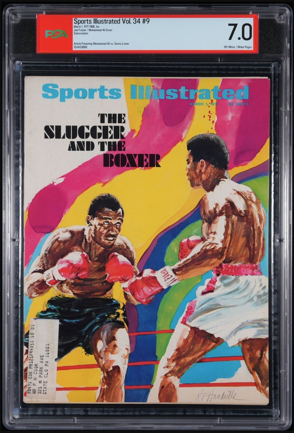 Muhammad Ali Sports Illustrated Magazine 1971 The Slugger and the Boxer PSA 7.0
