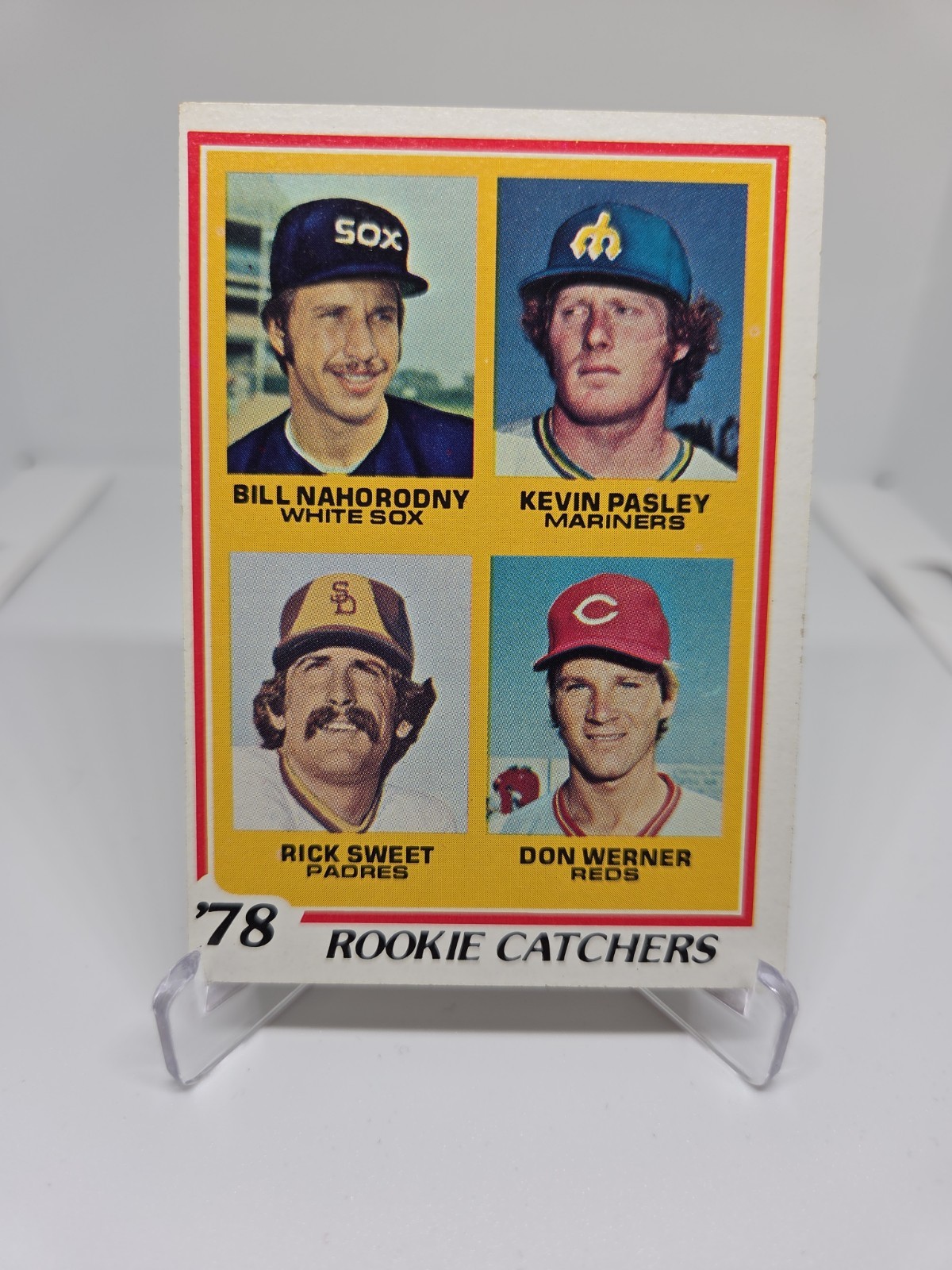 1978 Topps Baseball Card # 702 Rookie Catchers – Nahorodny/Pasley/Sweet/Werner