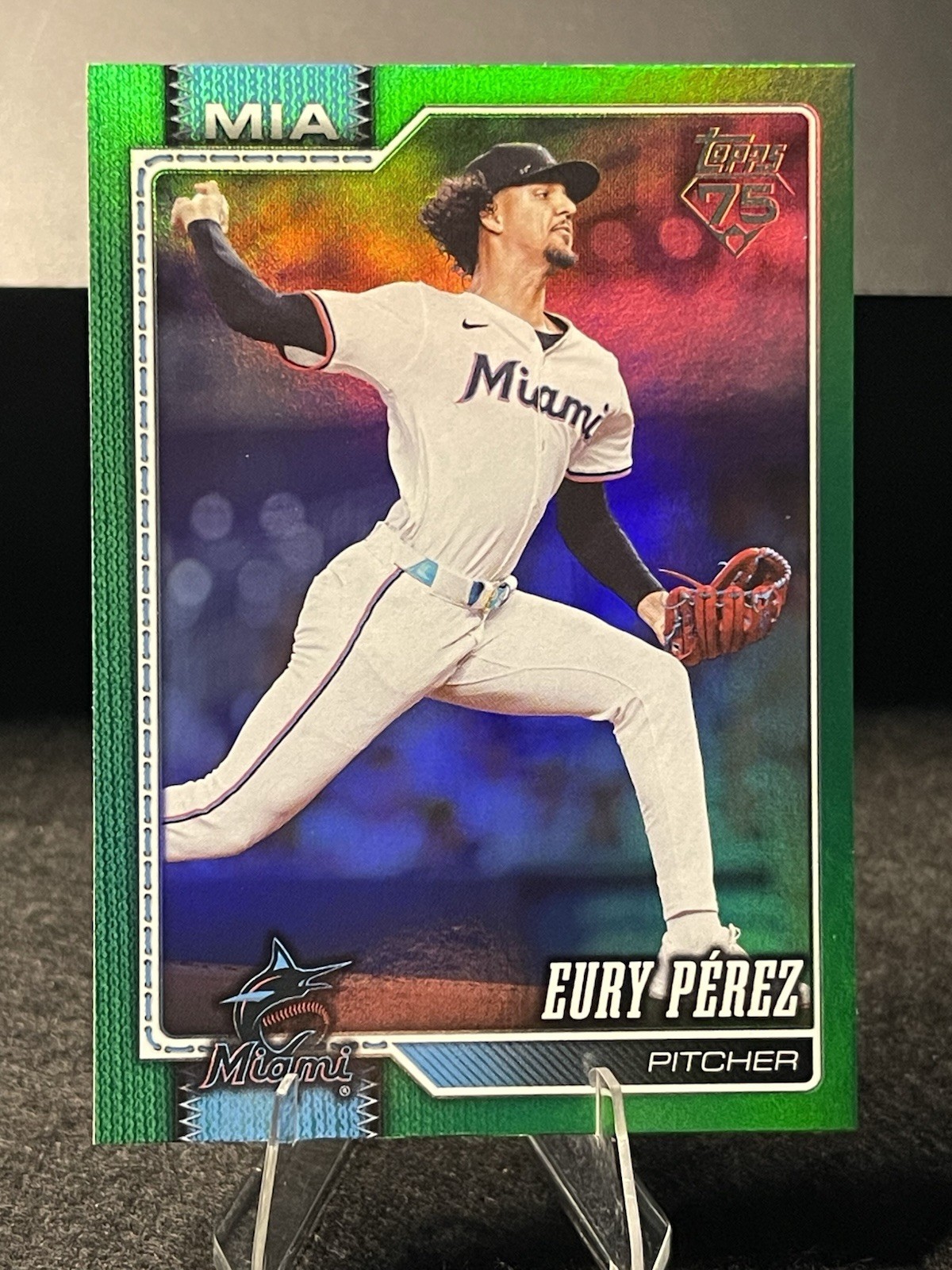 2026 Topps Series 1 #285 Eury Perez Green Foil 12/99