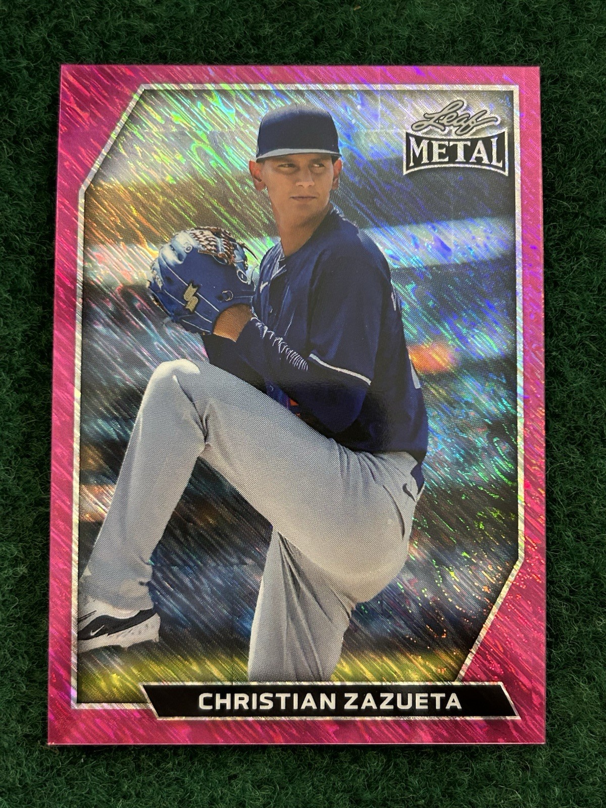 2026 Leaf Metal Baseball Christian Zazueta #51 Pink Shimmer /6