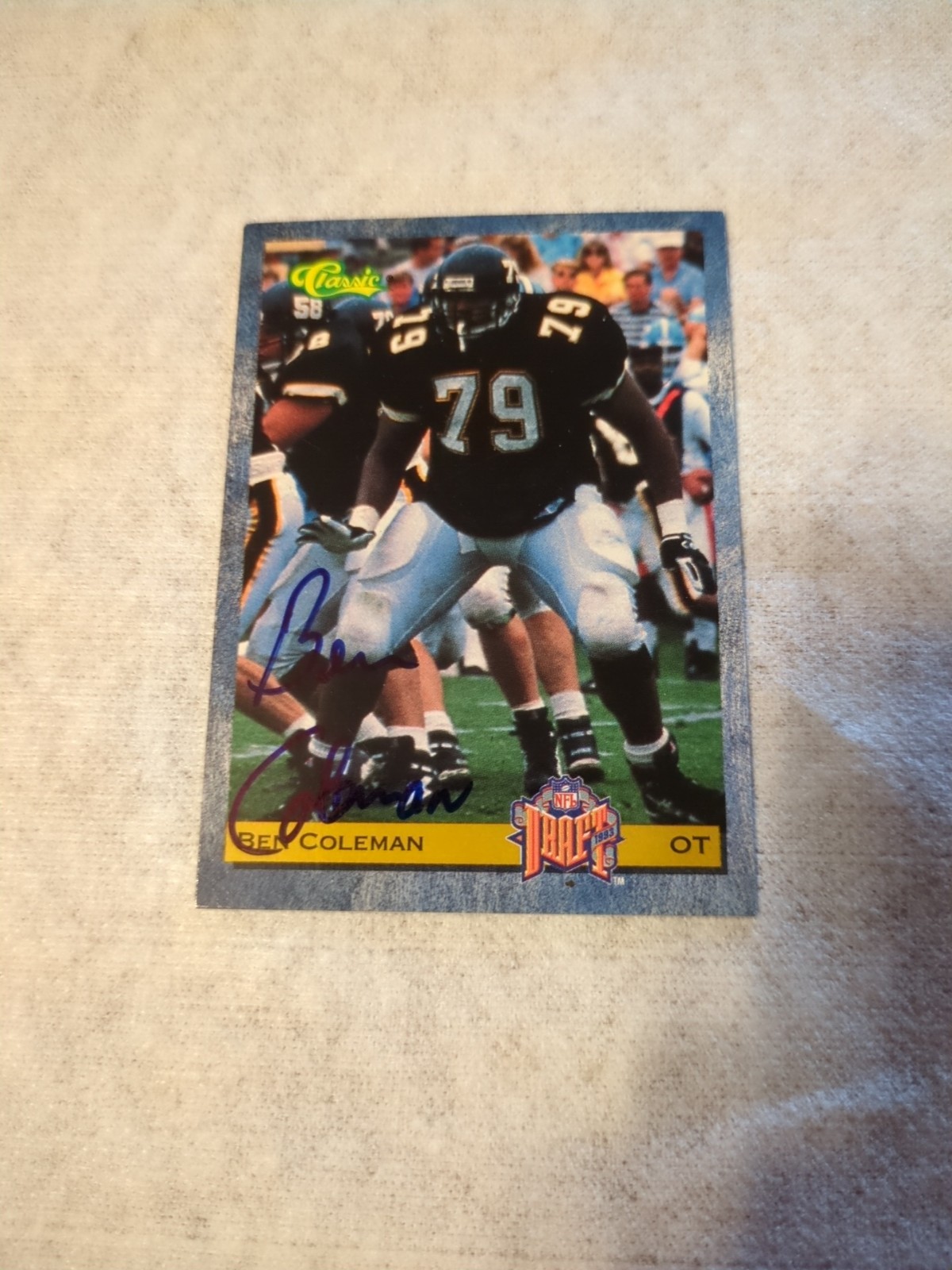 1993 Classic Draft Autograph Ben Coleman RC Auto Phoenix Cardinals #14