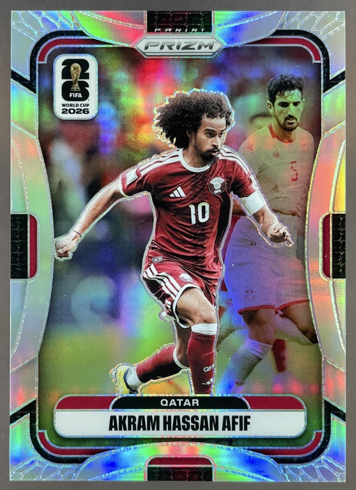 AKRAM HASSAN AFIF 2026 Panini Prizm World Cup Silver #373 Qatar NT