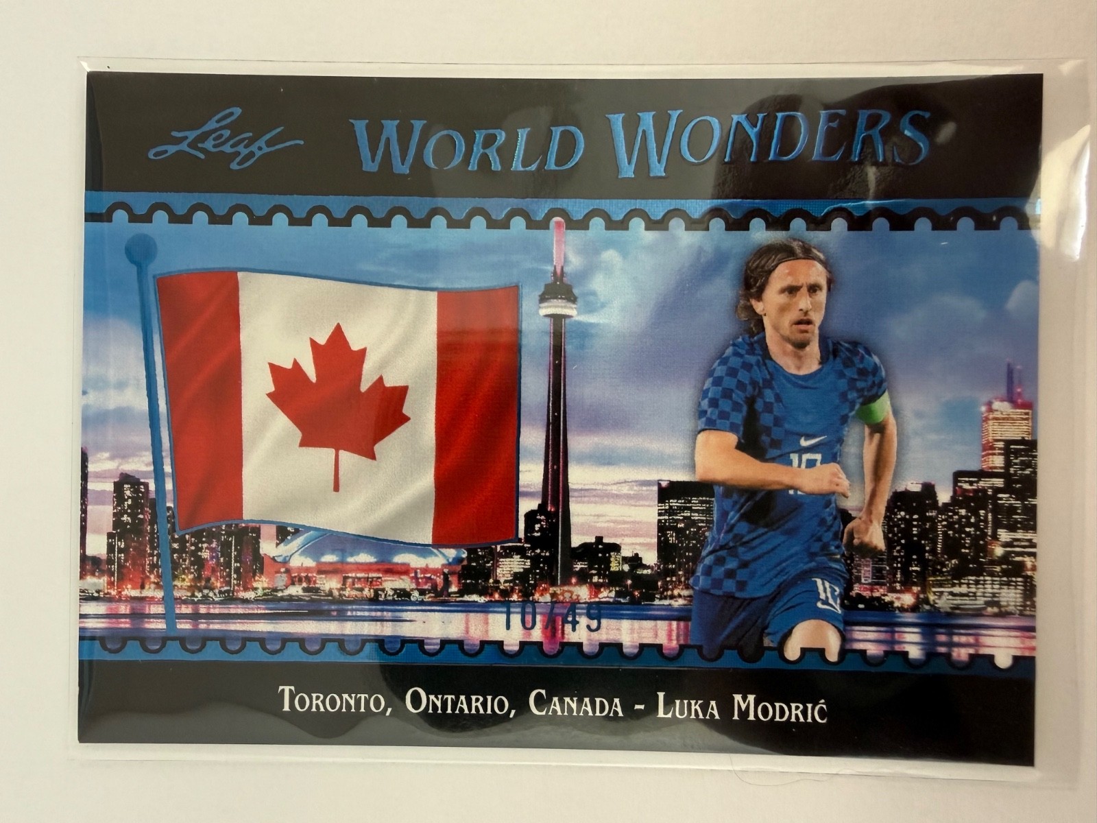 2026 Leaf World Wonders Soccer LUKA MODRIC Blue Parallel #’d 10/49