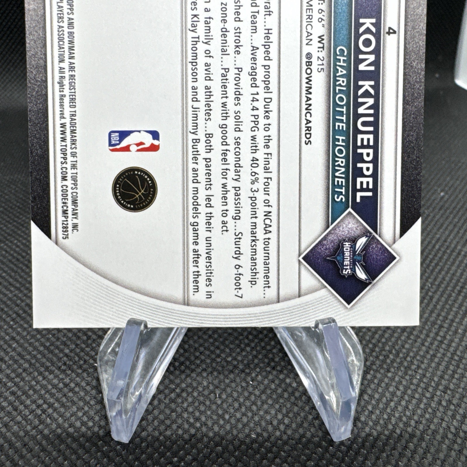 2025-26 Bowman Basketball – Kon Knueppel – RC #4 Charlotte Hornets