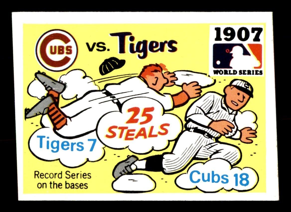 1971 Fleer World Series Baseball #5 1907 Cubs vs. Tigers VG/EX