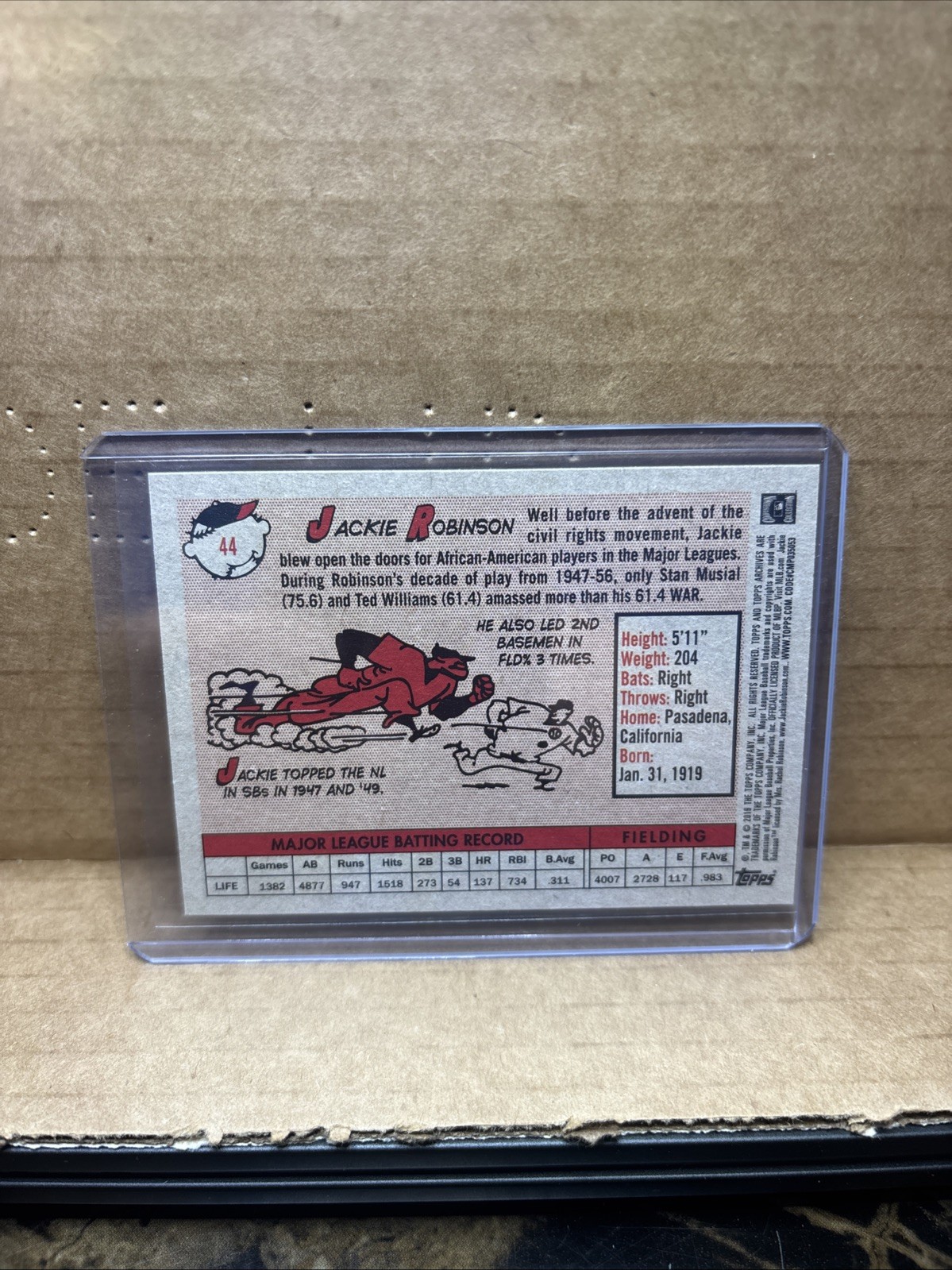 2019 Topps Archives – 1958 Design Jackie Robinson #44