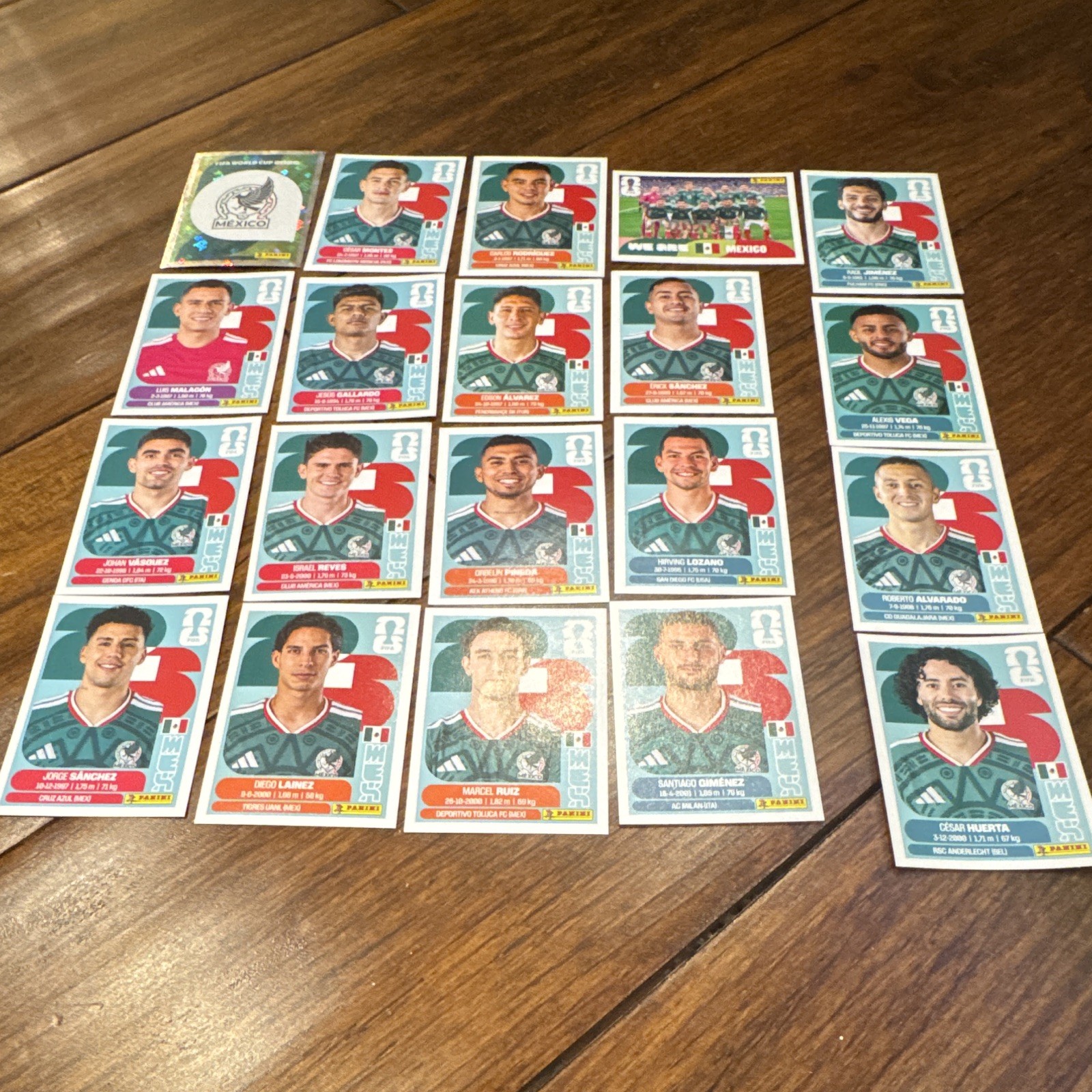 Panini FIFA World Cup 2026 Mexico Sticker Lot 20 MEX 1-20 Foil Hologram
