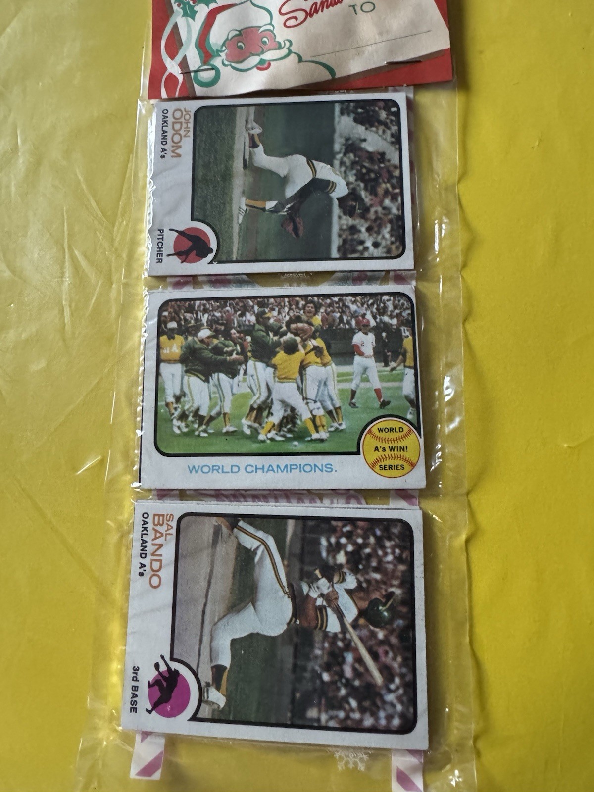 1973 TOPPS BB Holiday 12 Card Rack OAKLAND A’s SAL BANDO JOHN ODOM EX/EX+