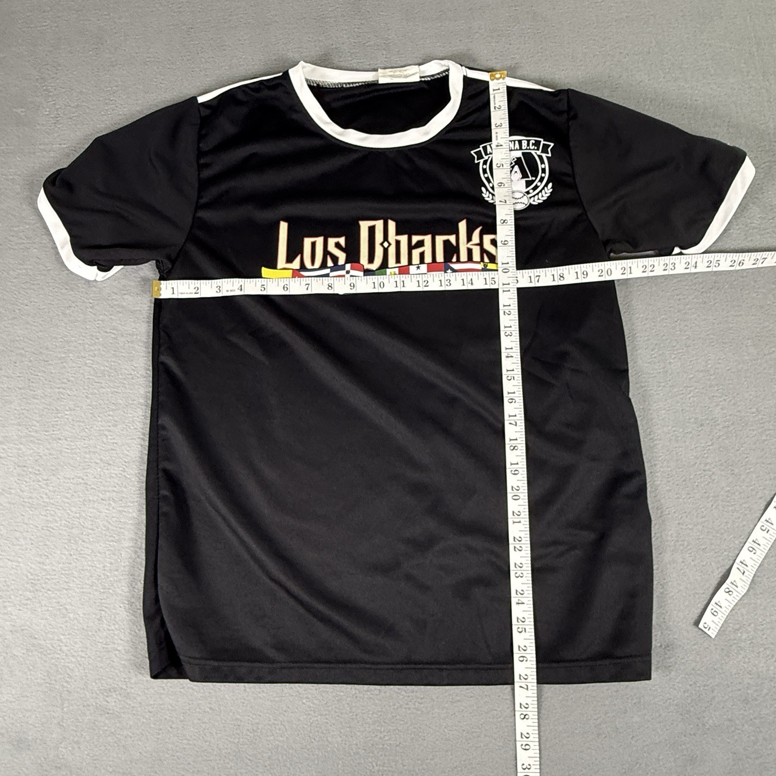 ARIZONA B.C. DIAMONDBACKS LOS D-BACKS MLB Baseball Jersey Black S/S Size Medium
