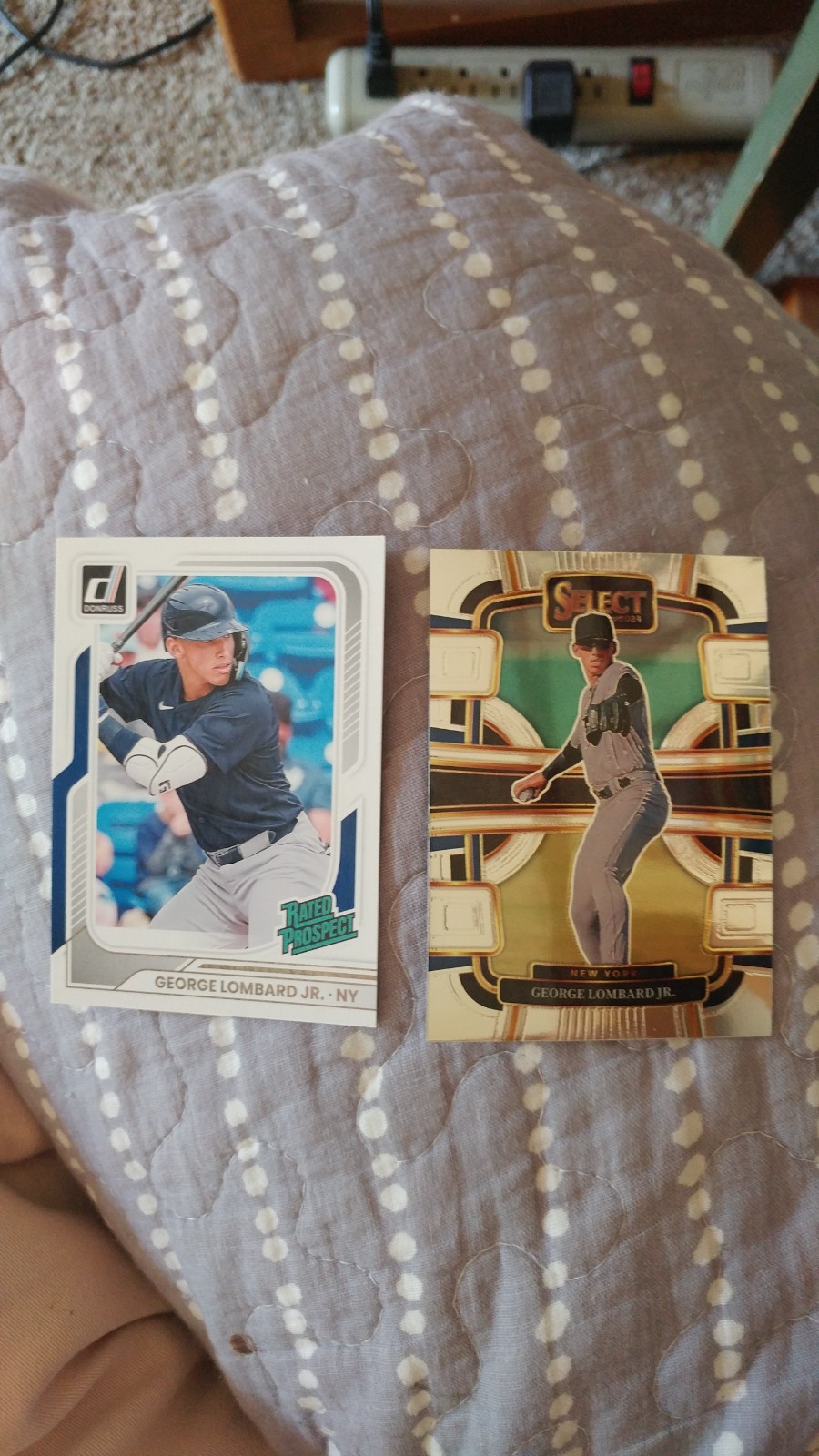 2024 BASEBALL SELECT +DONRUSS GEORGE LOMBARD JR. RC’S NEW YORK MAKE OFFER