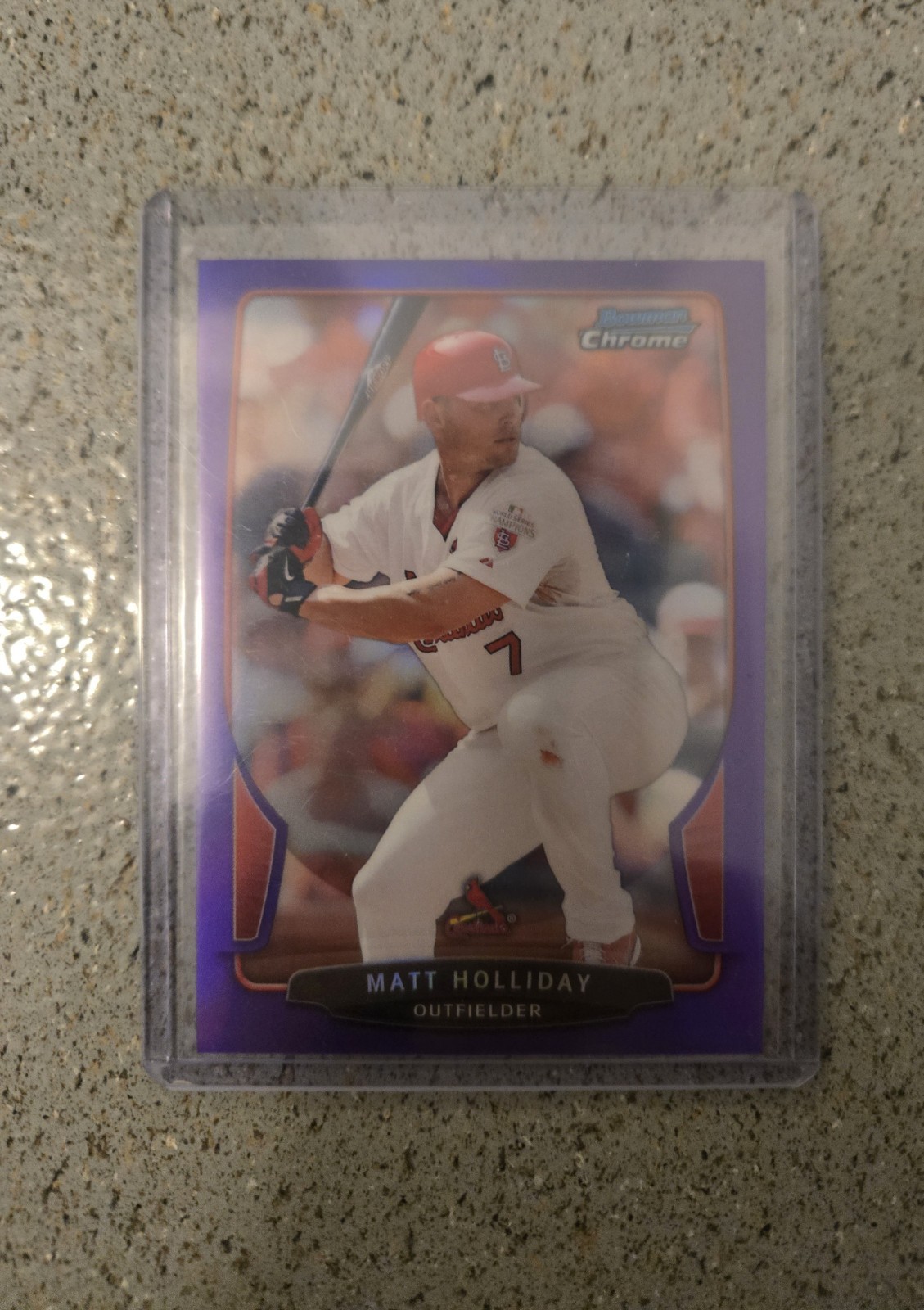 2013 Bowman Chrome Purple Refractors Matt Holliday 082/199 St. Louis Cardinals