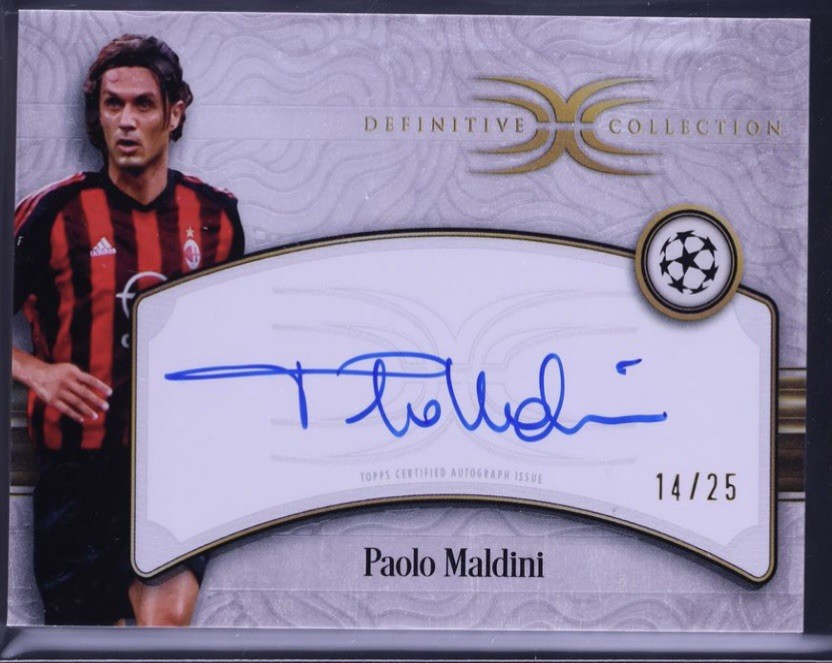 2024-25 Topps Definitive Collection UEFA Autograph Paolo Maldini