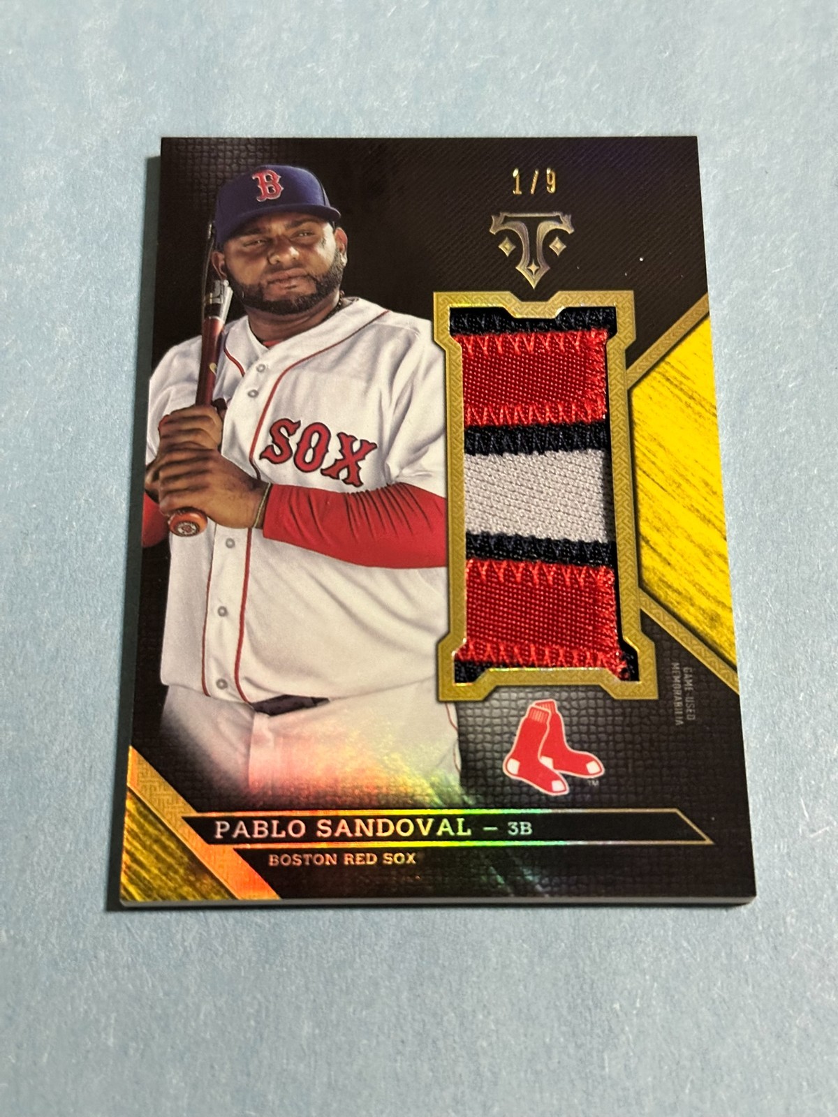 2016 Topps Triple Threads – Pablo Sandoval #UJR-PSD Unity Jumbo Relic 1/9