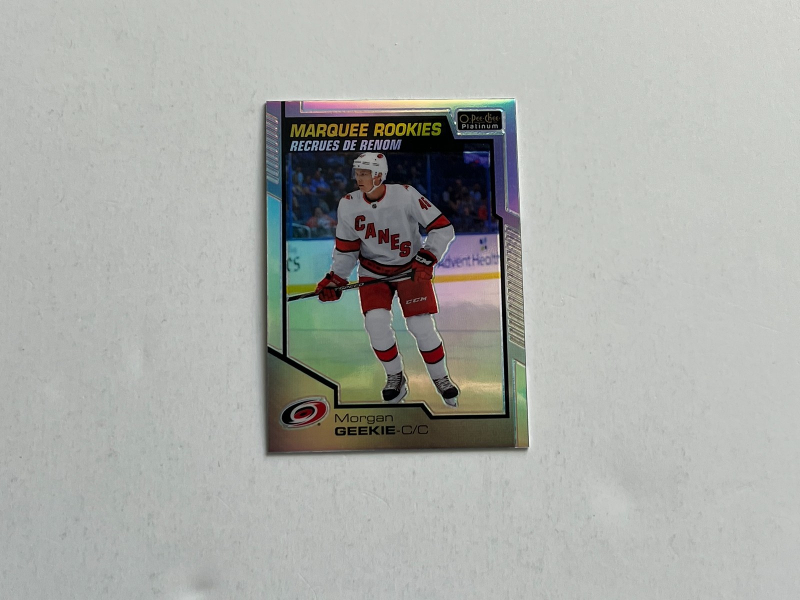 2020-21 OPC PLATINUM MARQUEE ROOKIES RAINBOW MORGAN GEEKIE – CAROLINA HURRICANES