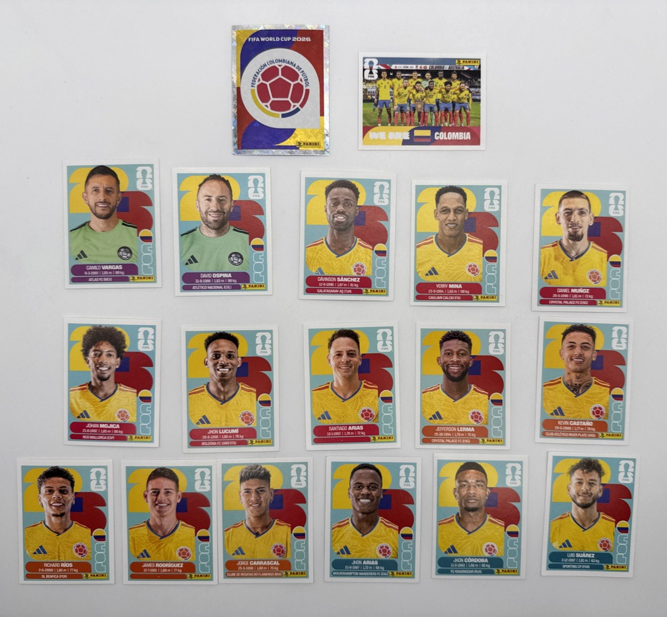 2026 Panini FIFA World Cup Colombia Stickers You Pick Team Logo Photo Players NM