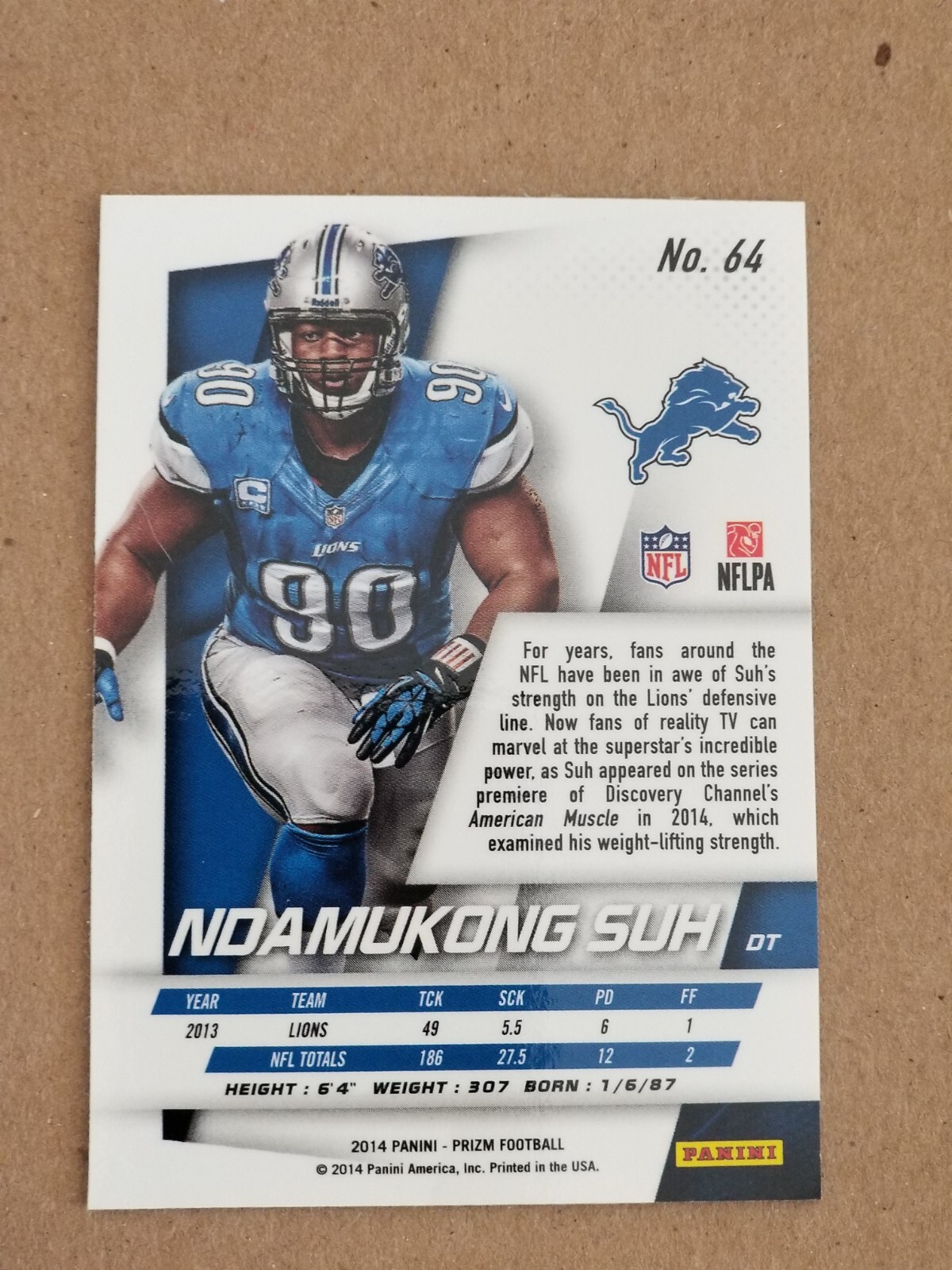 2014 Panini Prizm #64 Ndamukong Suh