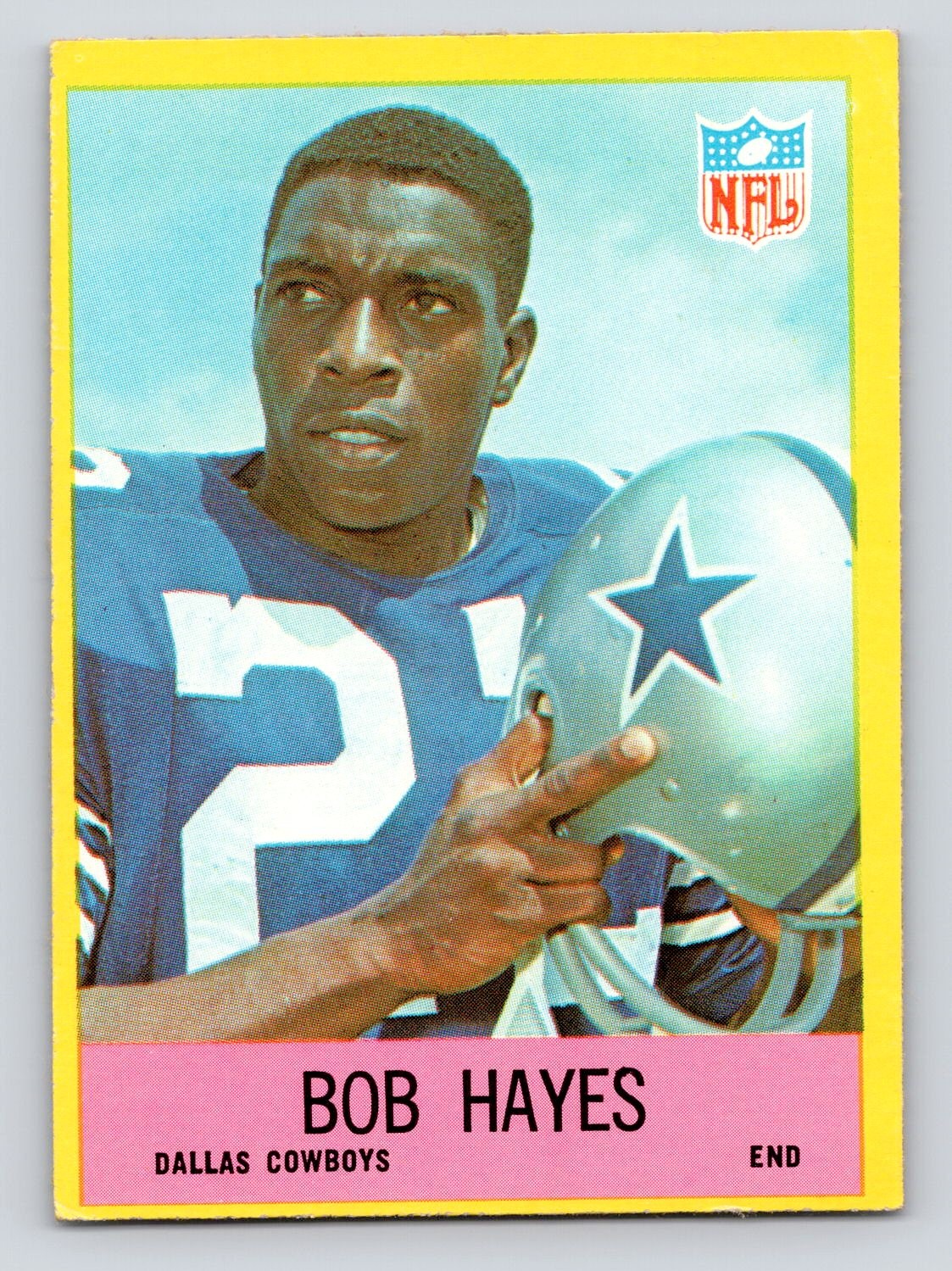 1967 Philadelphia #52 Bob Hayes Dallas Cowboys Sharp Good Color