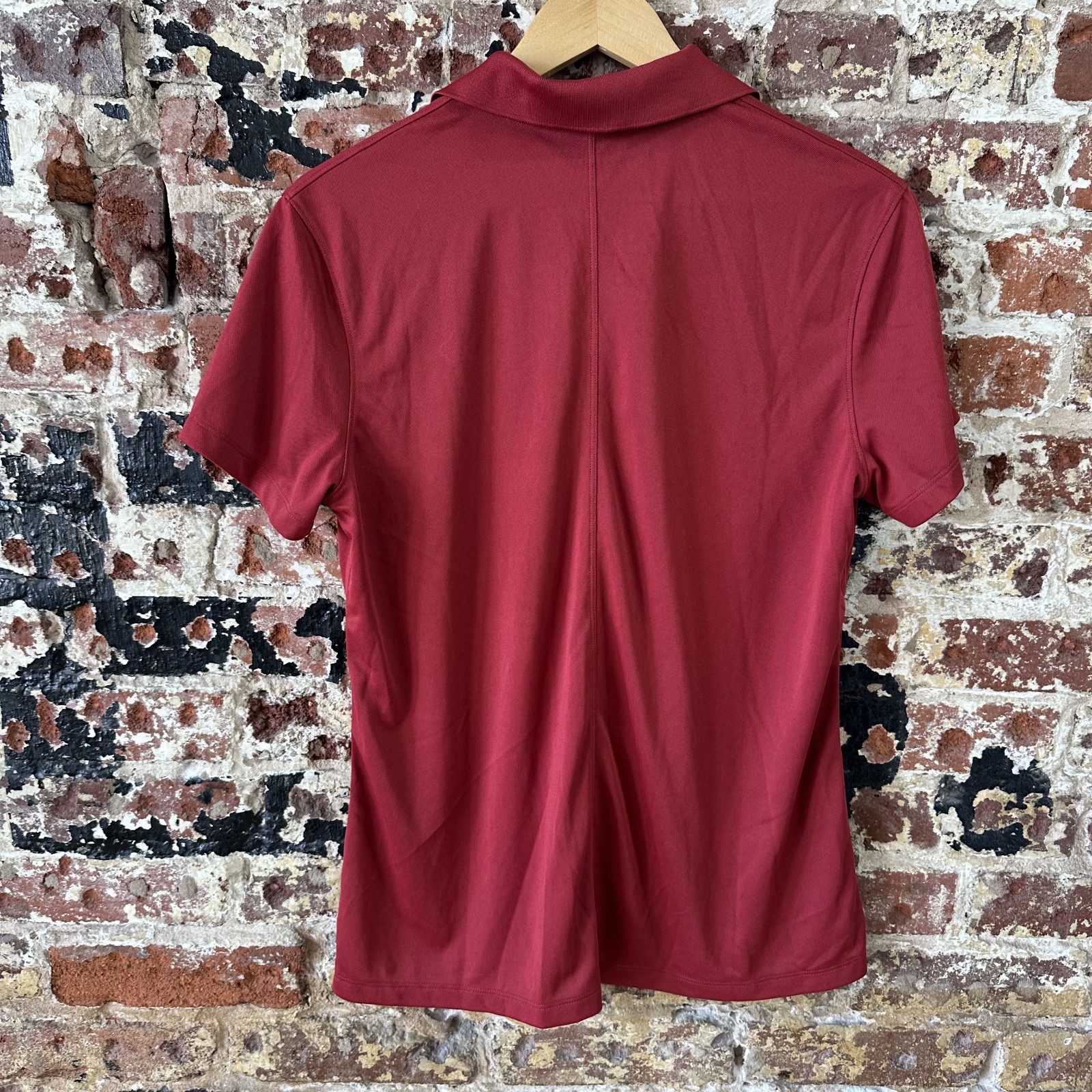 Arkansas Razorbacks Polo Shirt Womens Large Red Dri Fit Short Sleeve