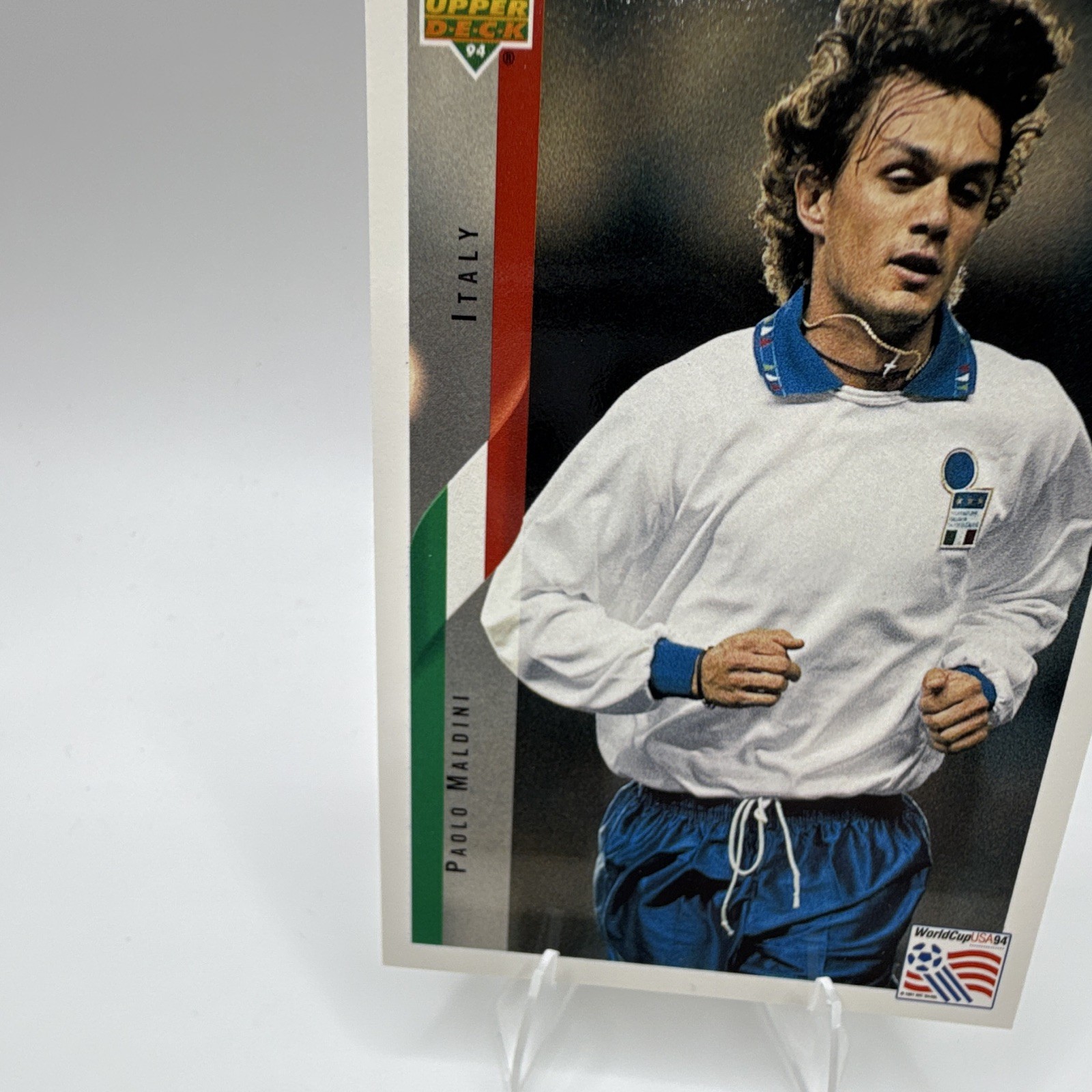 Upper Deck 1994 World Cup USA 94 Paolo Maldini Italy soccer card #150 Full Back