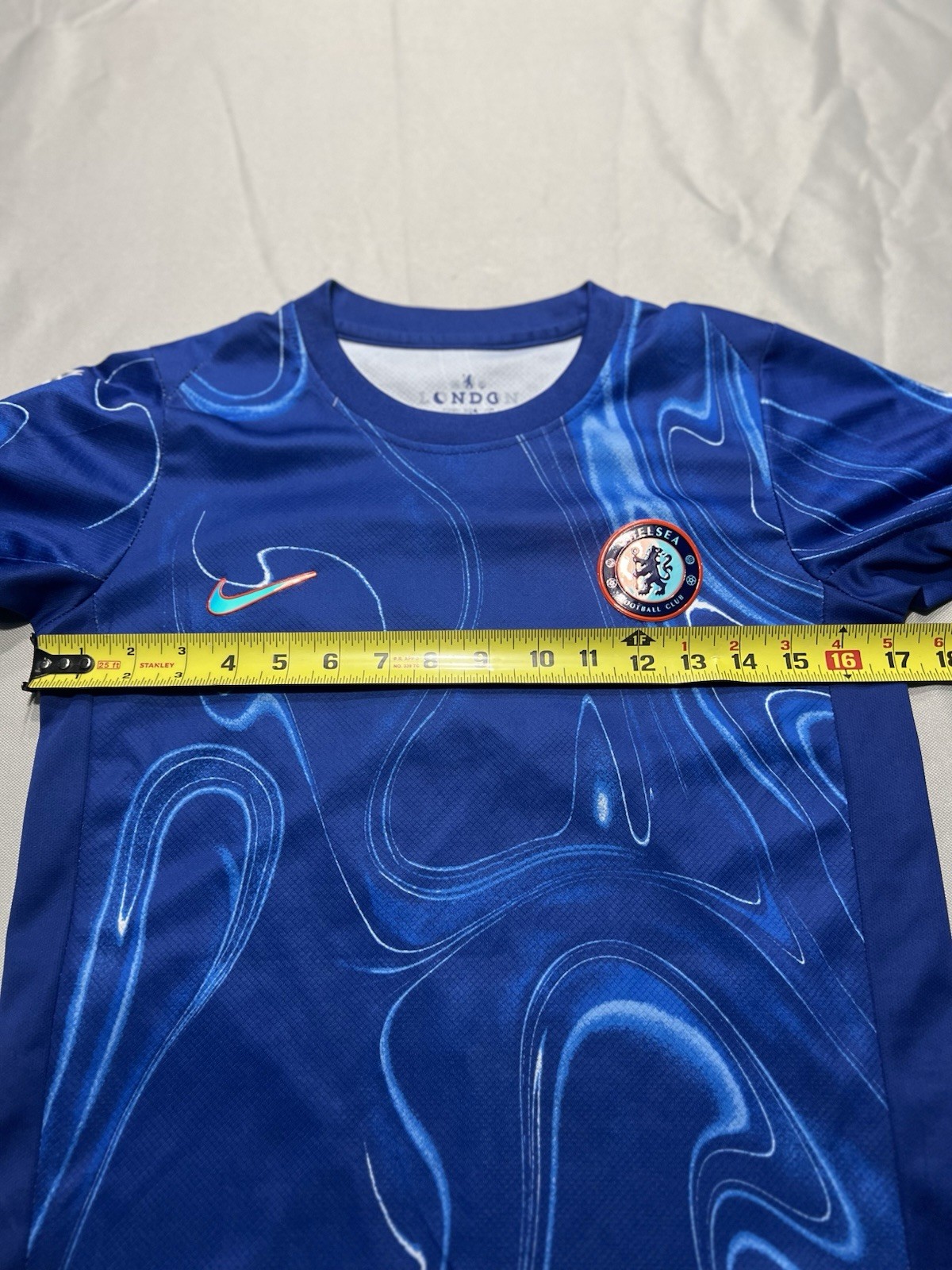 Chelsea FC Nike Soccer Shirt Youth Large Blue Pre Match Enzo 8