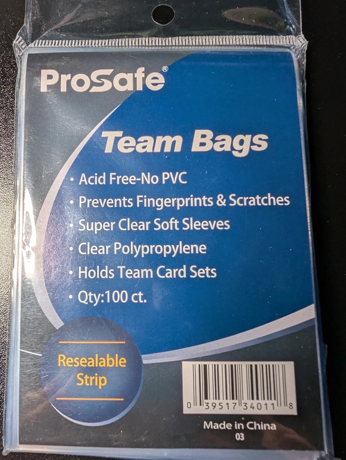 Pro Safe TEAM SET BAGS Resealable Unopened Pack of 100 Comes with Free Tracking