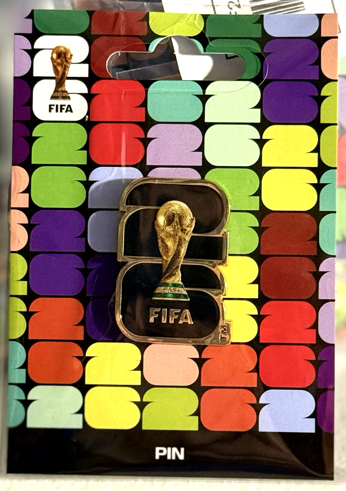 FIFA WORLD CUP 2026 GOLD LOGO PIN OFFICIALLY LICENSED *NEW* IN STOCK