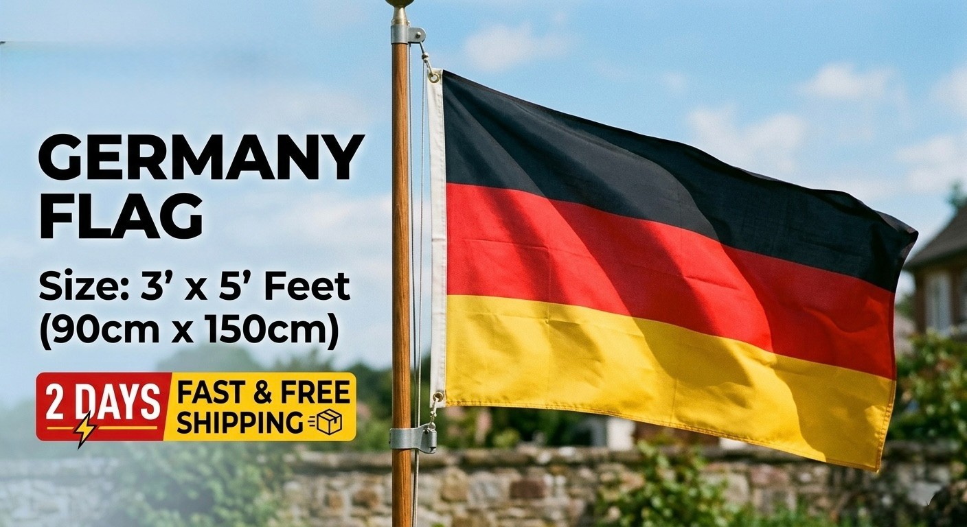 Germany Flag – 3×5 Ft – FIFA World Cup 2026 – German Soccer Football Fan Flag