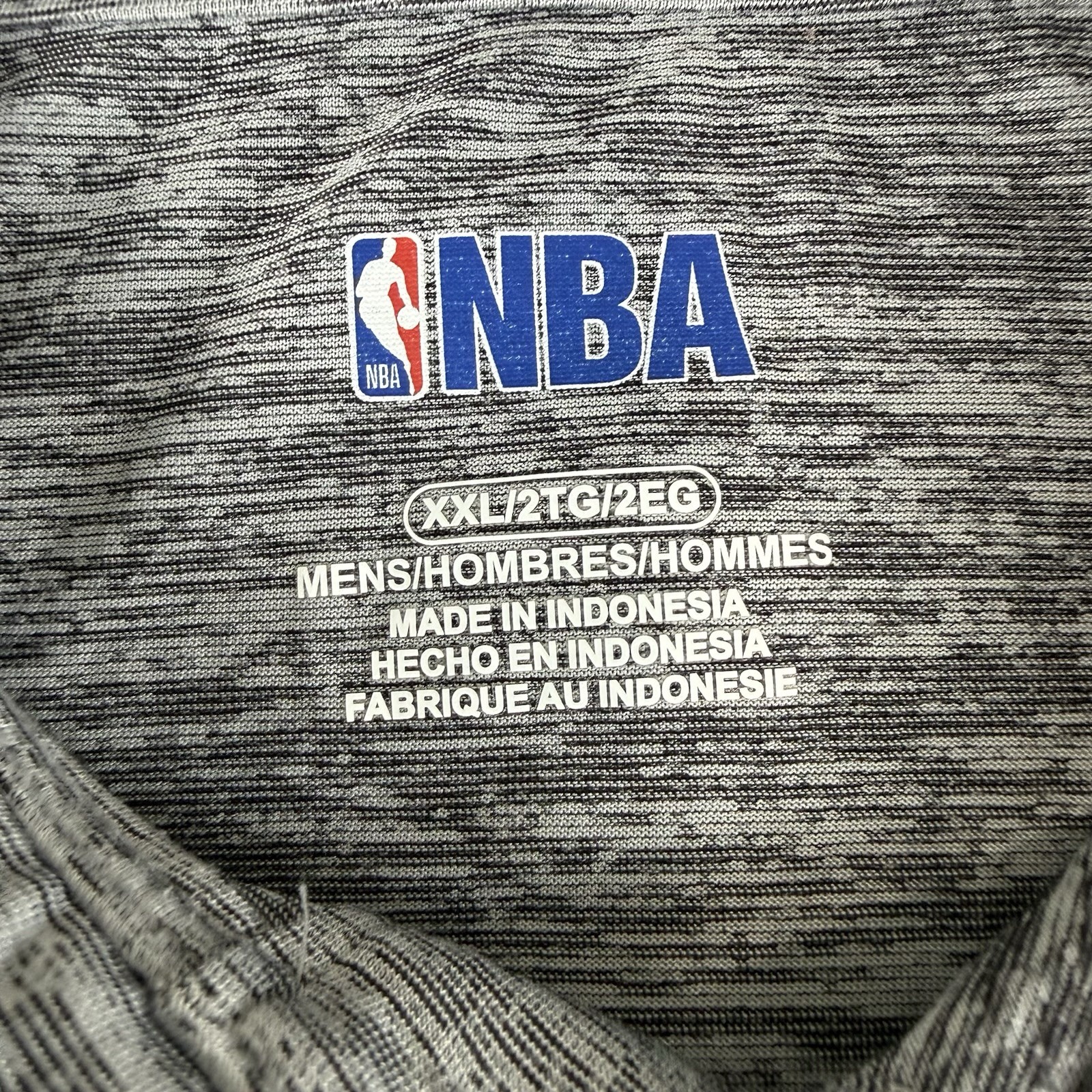 San Antonio Spurs Polo Shirt Mens 2XL Gray Space Golf NBA Basketball Performance