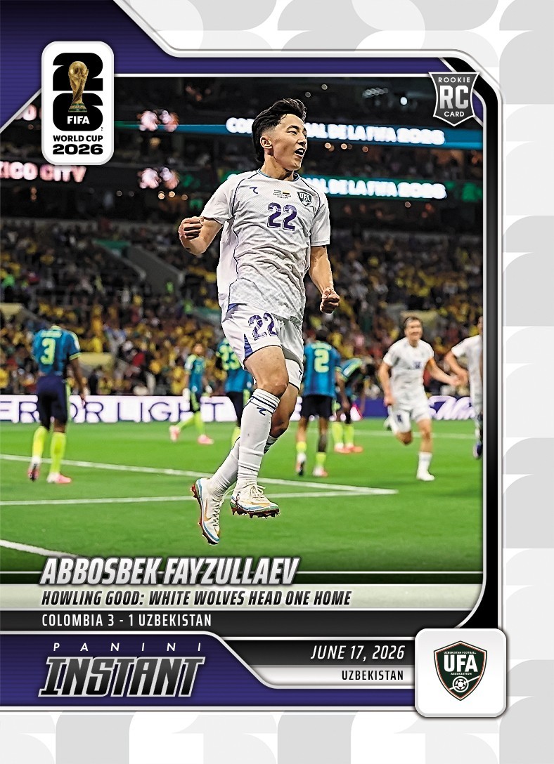 PRESALE 2026 Panini Instant FIFA World Cup Abbosbek Fayzullaev RC #59 Uzbekistan