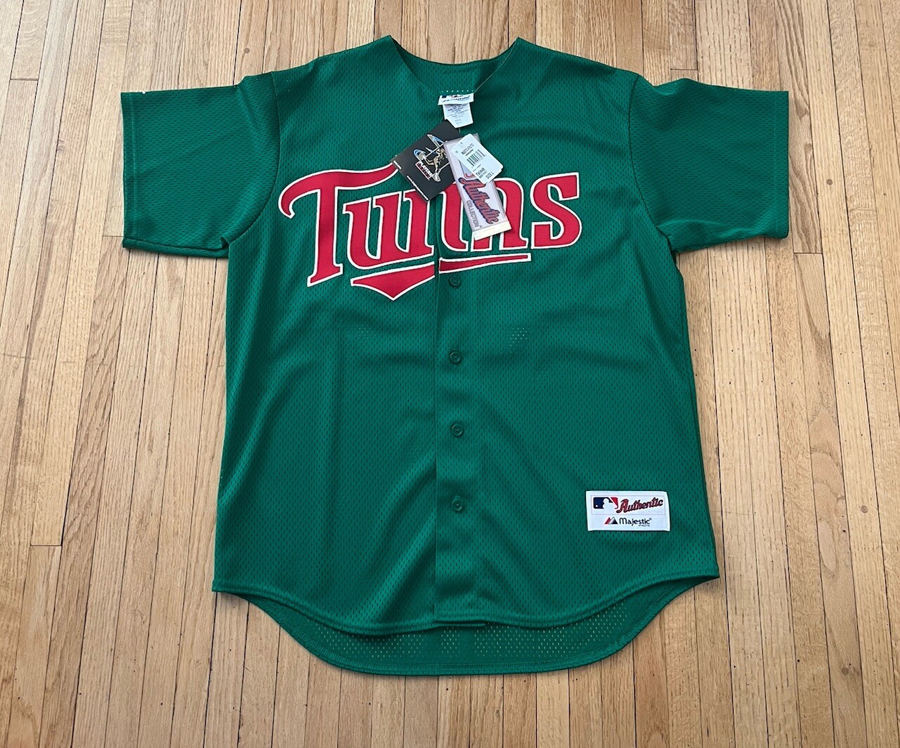 Minnesota Twins Torri Hunter Majestic St Patrick’s Day Jersey 2005 Mens L NWT
