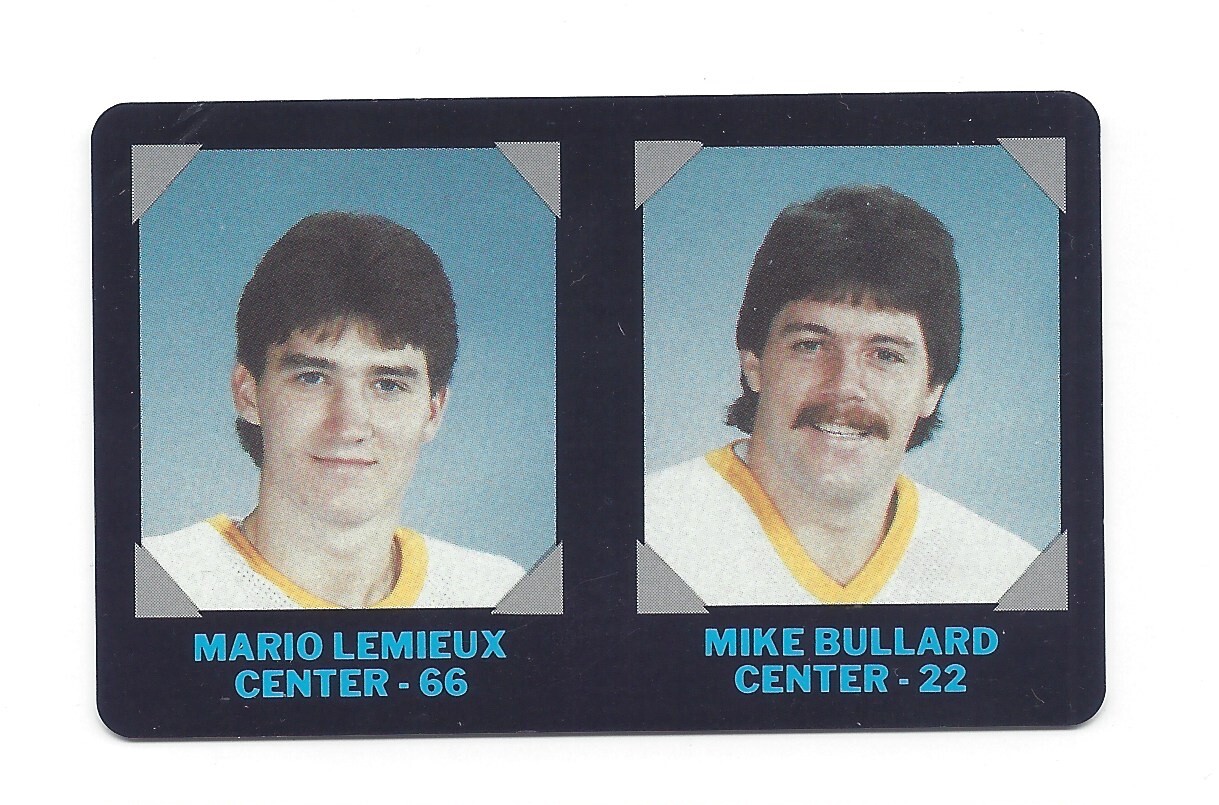 1985-86 7-ELEVEN MARIO LEMIEUX ROOKIE #15 MIKE BULLARD NHL COLLECTOR SERIES 7-11