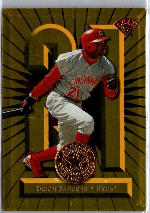 1997 Leaf – 22 Karat Gold Leaf Stars Deion Sanders #8 /2500