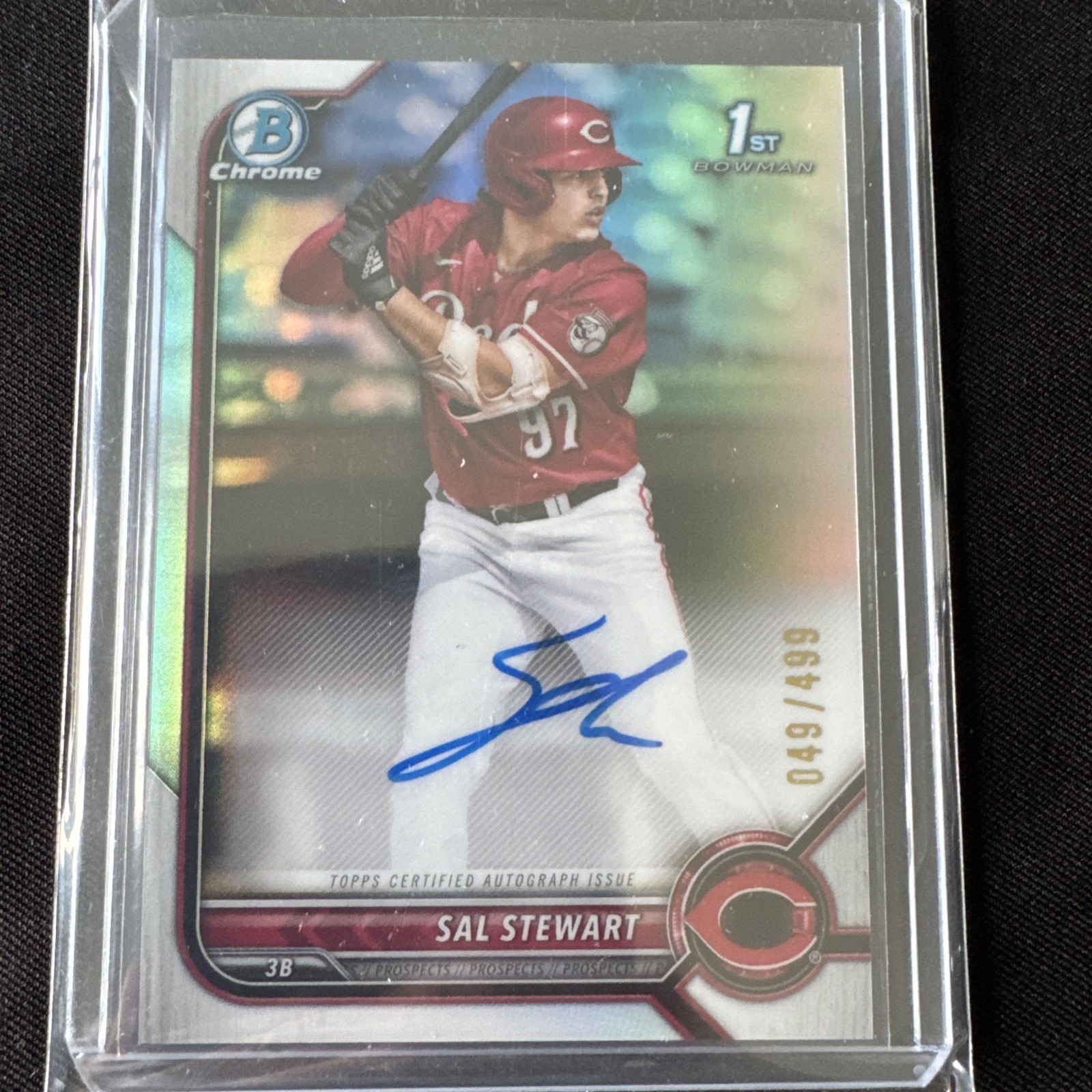 2022 BOWMAN DRAFT SAL STEWART REFRACTOR AUTO #/499! NL ROY? 🔥🔥