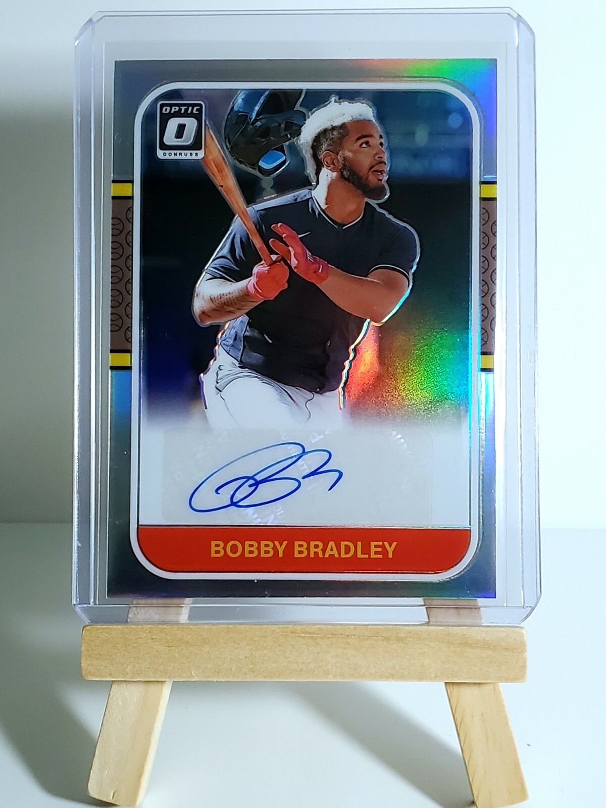 Bobby Bradley 2021 Panini Donruss Optic 1987 Retro Prizm Auto Cleveland Indians
