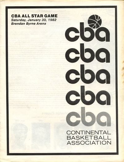 1982 CBA All Star Game Program Continental Cover On 12x8in Metal Sign