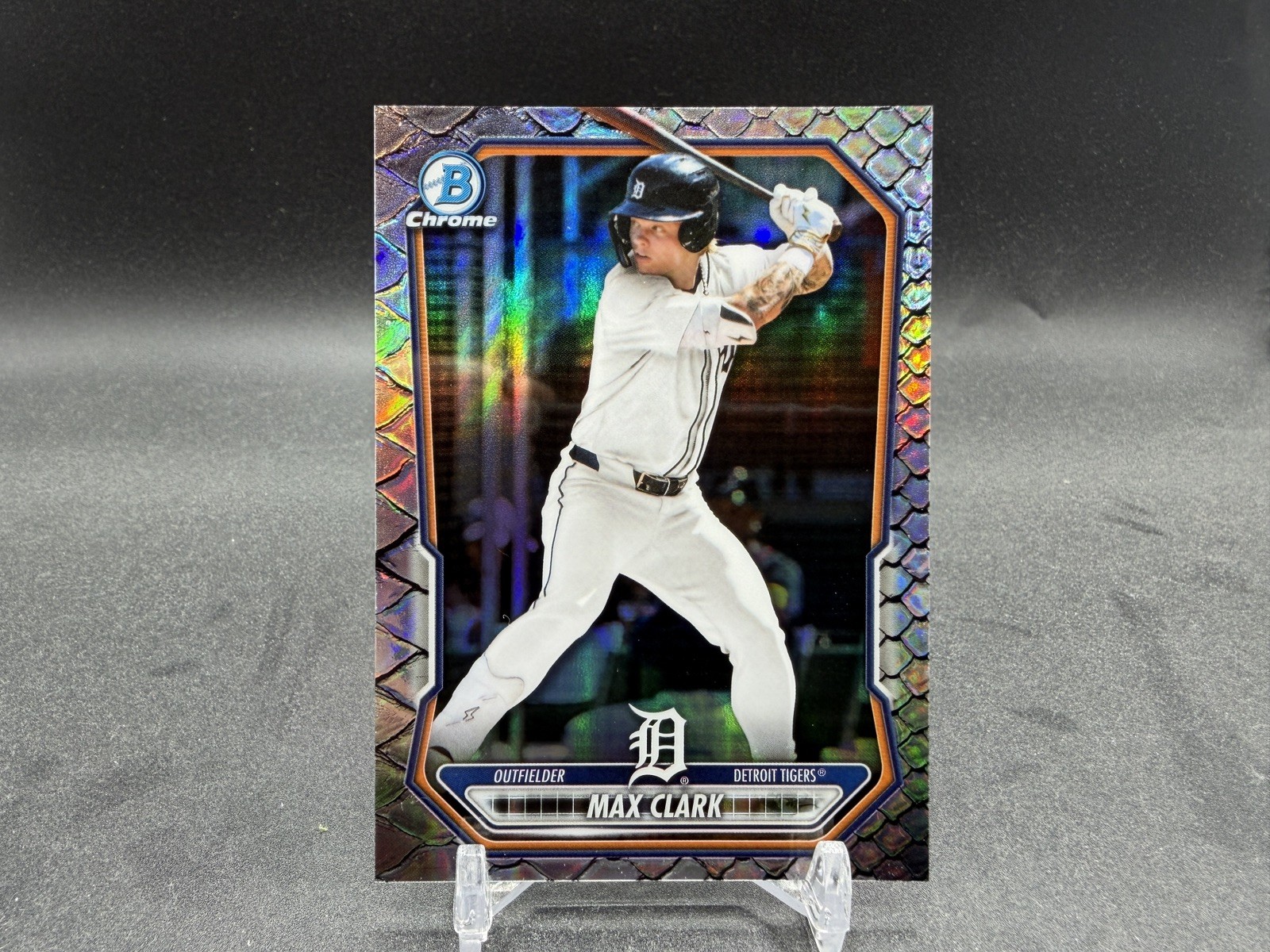 2026 Bowman #BCP-2 Max Clark Detroit Tigers Reptilian Refractor